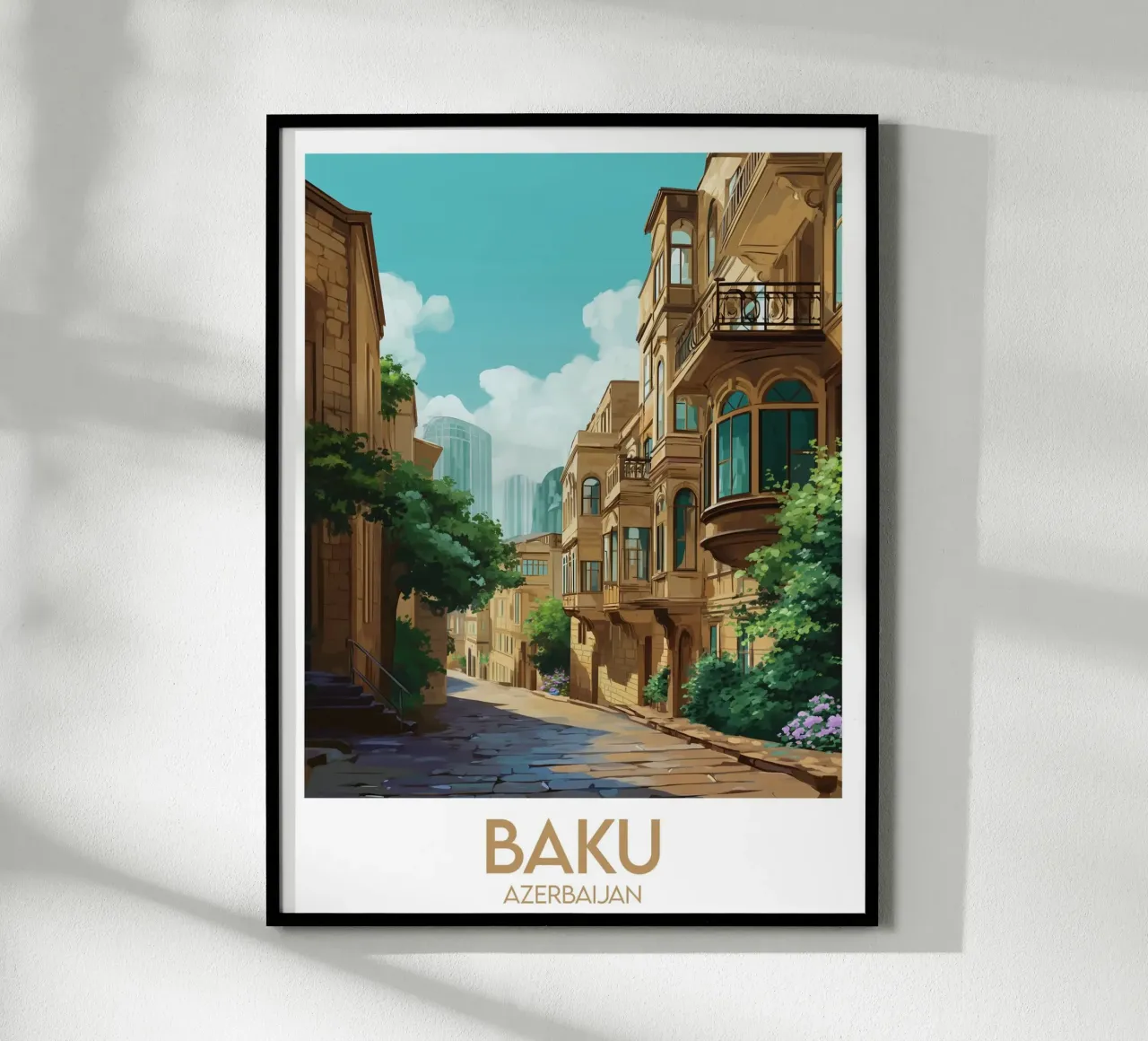 Affiche Bakou poster con telaio in alluminio da Frame the World