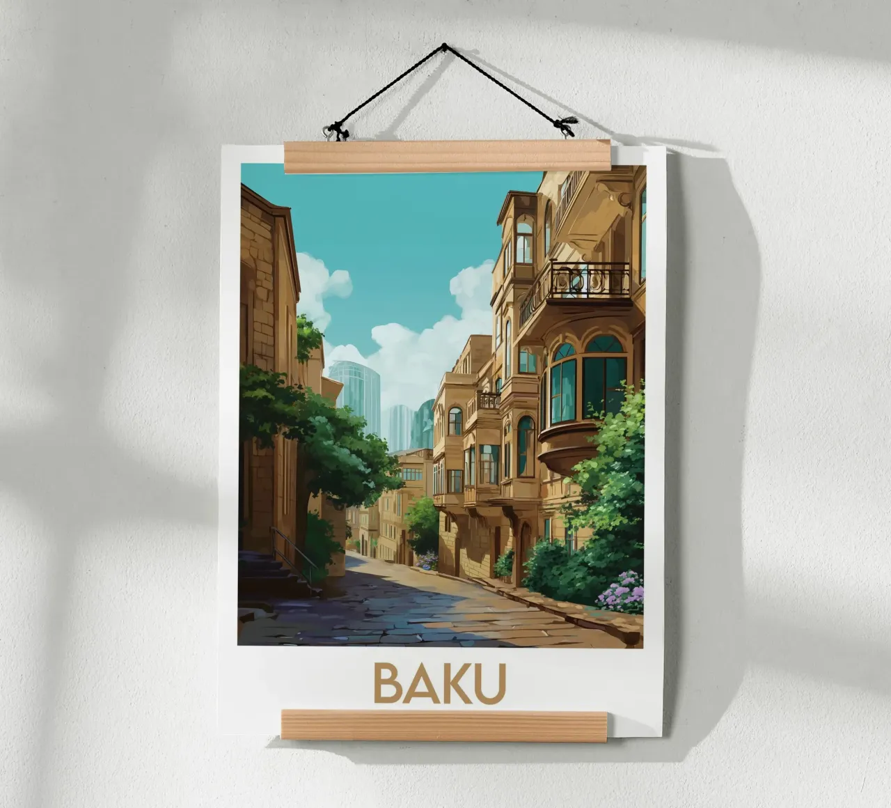Affiche Bakou poster con telaio in alluminio da Frame the World