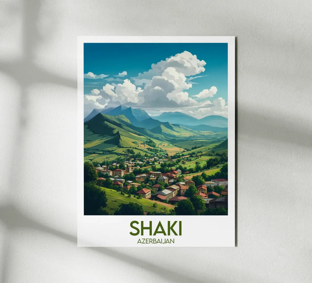 Poster Shaki Azerbaijan alluminio dibond da Frame the World