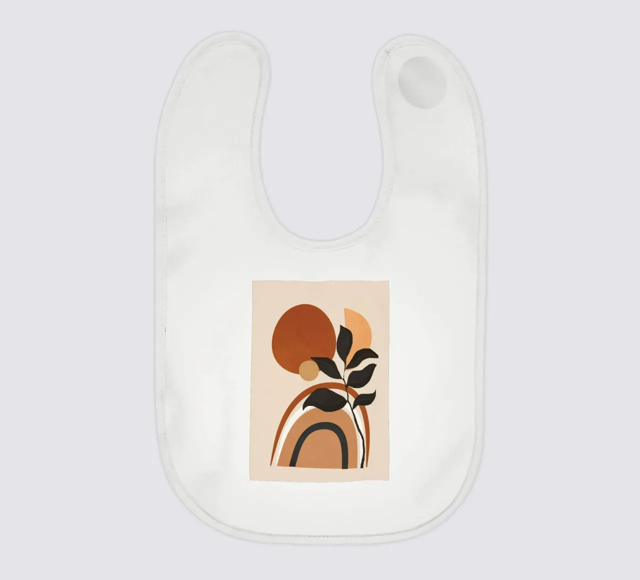 Minimal Abstract Shapes 11 baby bib by Flow Line