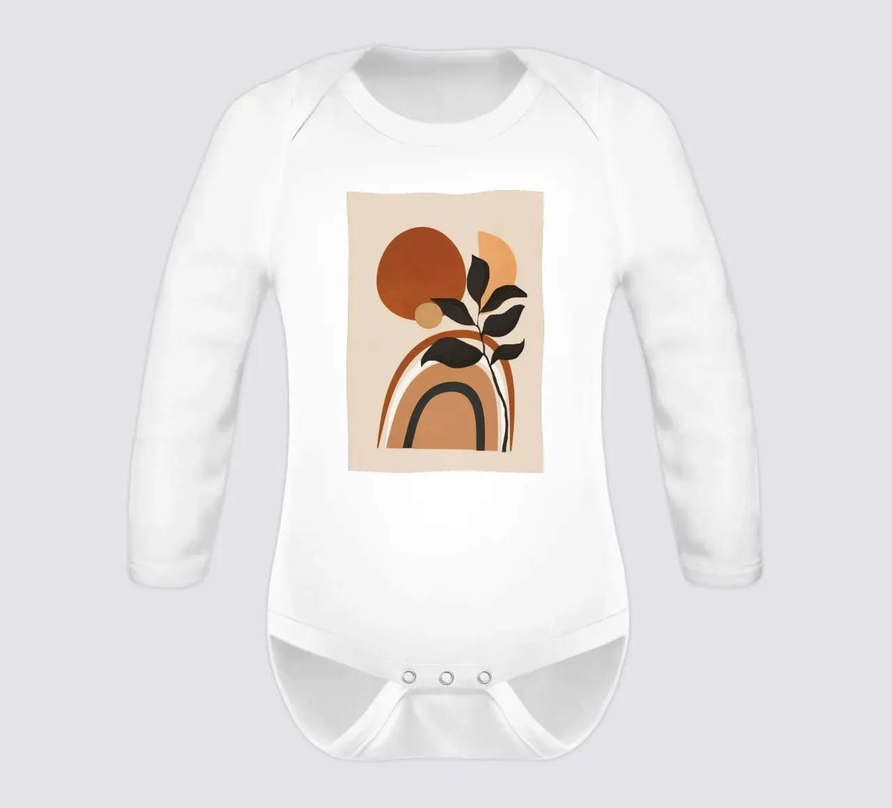Minimal Abstract Shapes 11 body neonato maniche lunghe da Flow Line