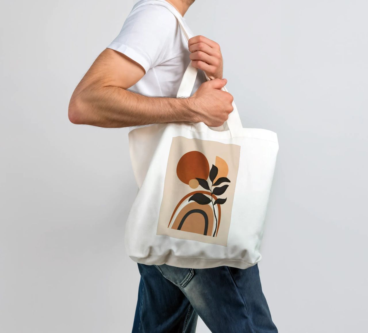 Minimal Abstract Shapes 11 borsa in juta da Flow Line