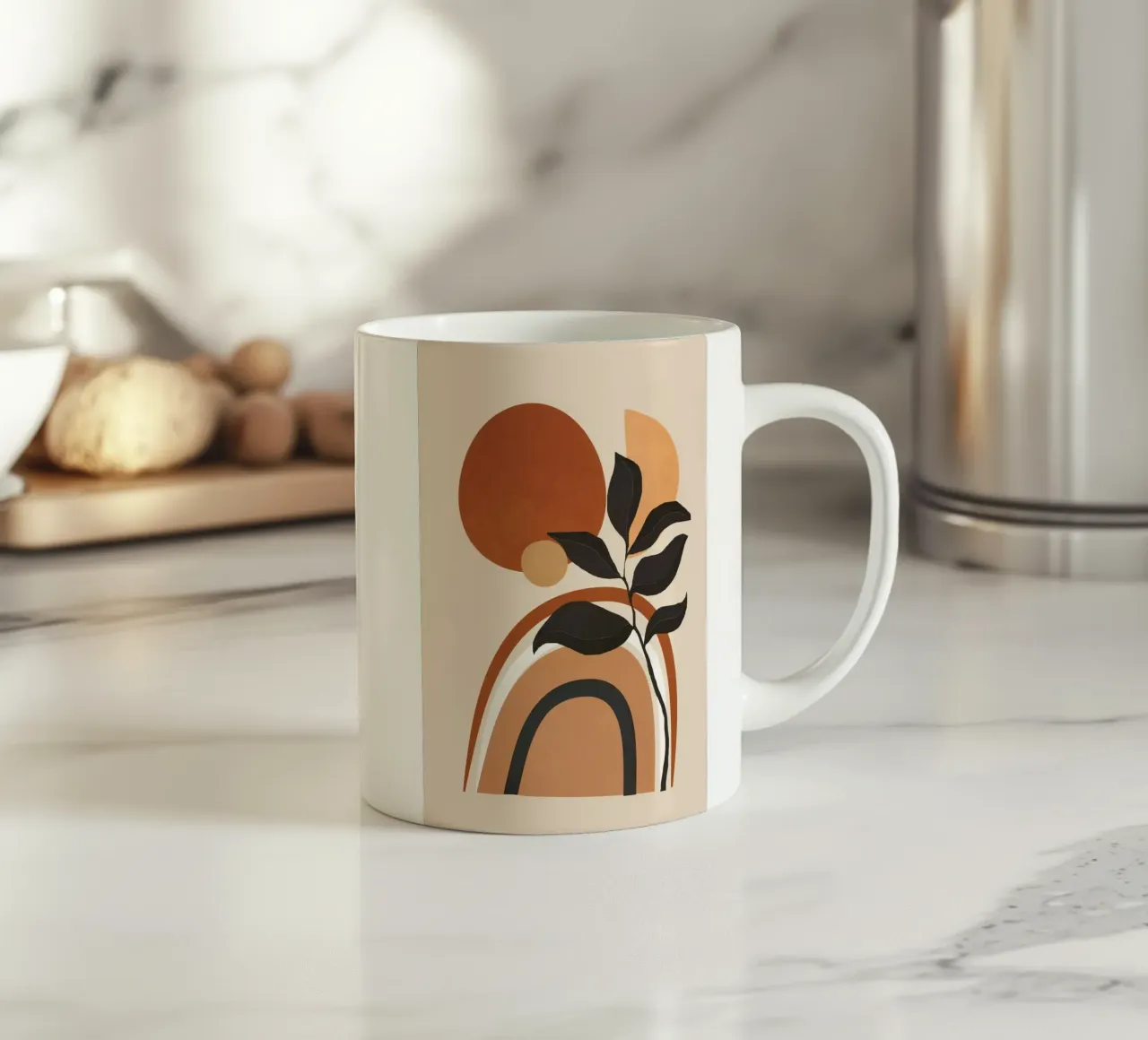 Minimal Abstract Shapes 11 taza de cerámica de Flow Line