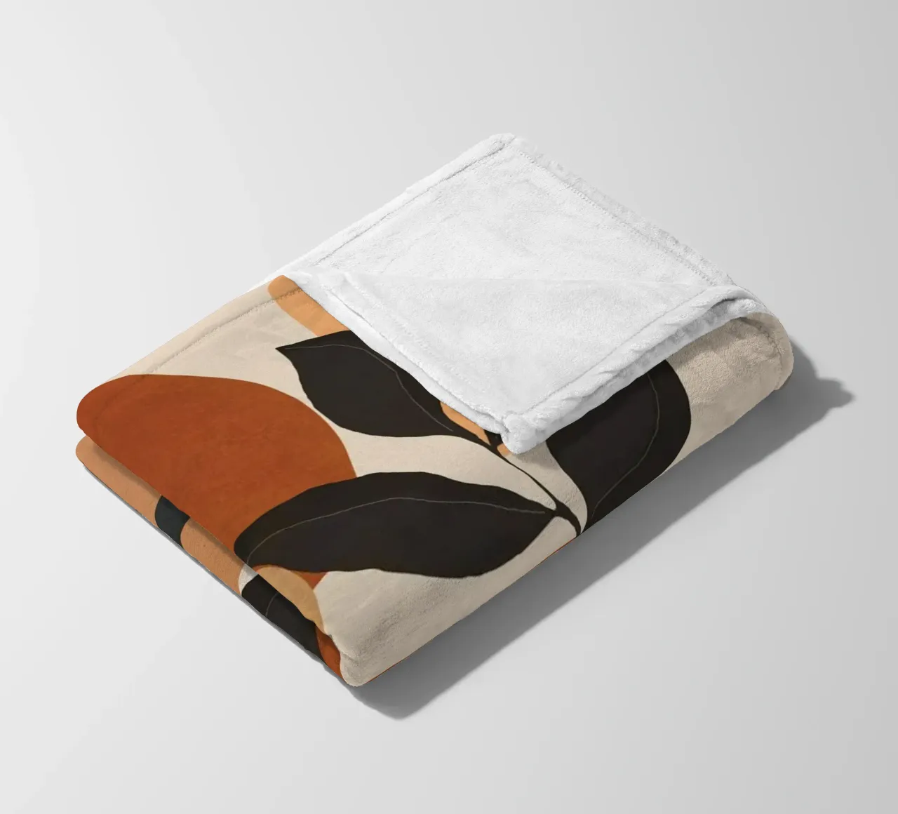 Minimal Abstract Shapes 11 fleece blanket by Flow Line