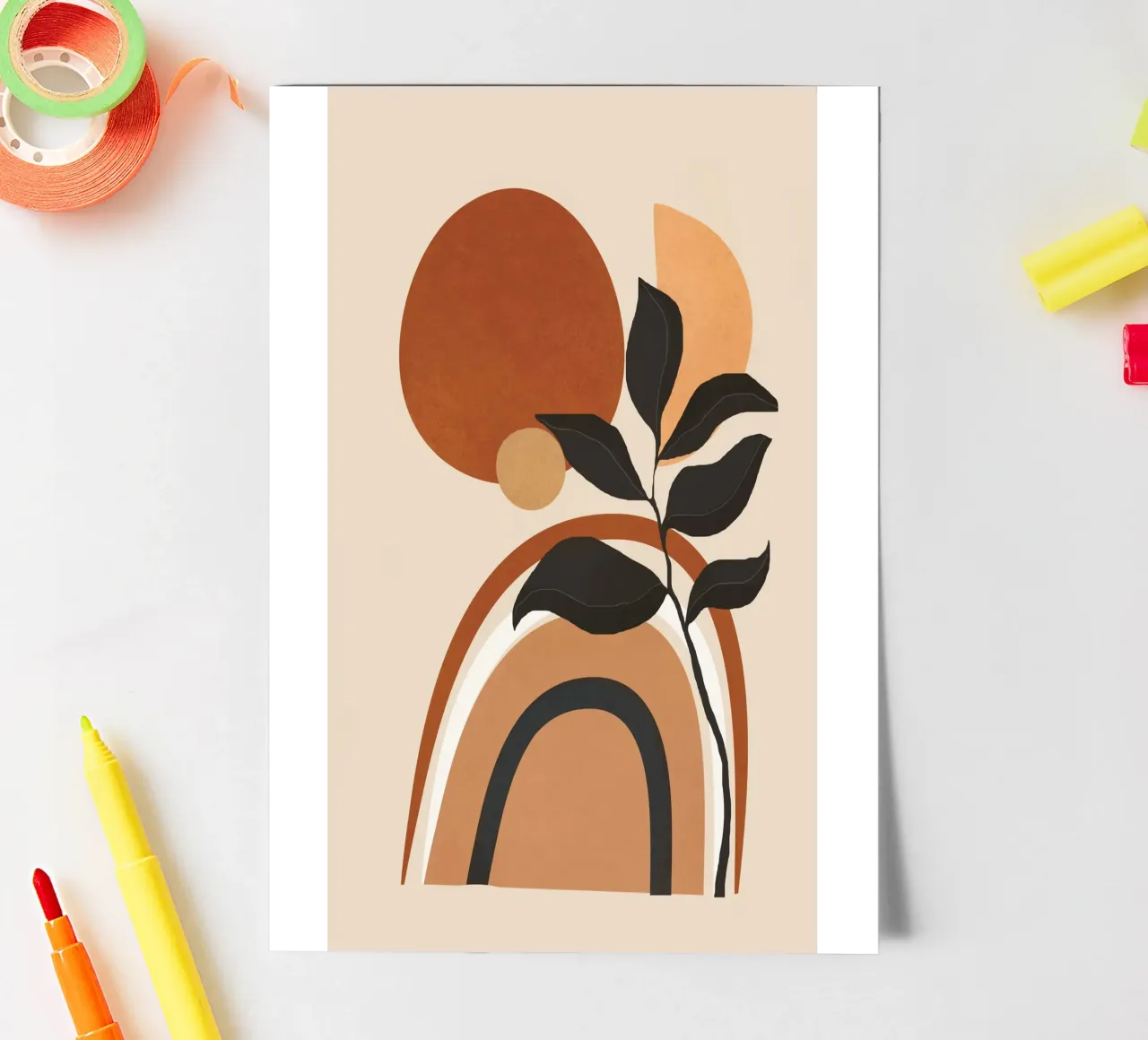 Minimal Abstract Shapes 11 foglio adesivo da Flow Line