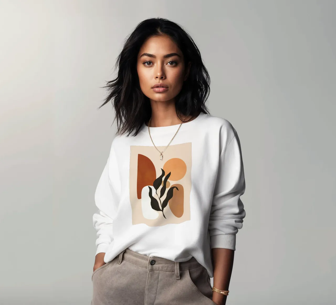 Minimal Abstract Shapes 12 Sweatshirt von Flow Line