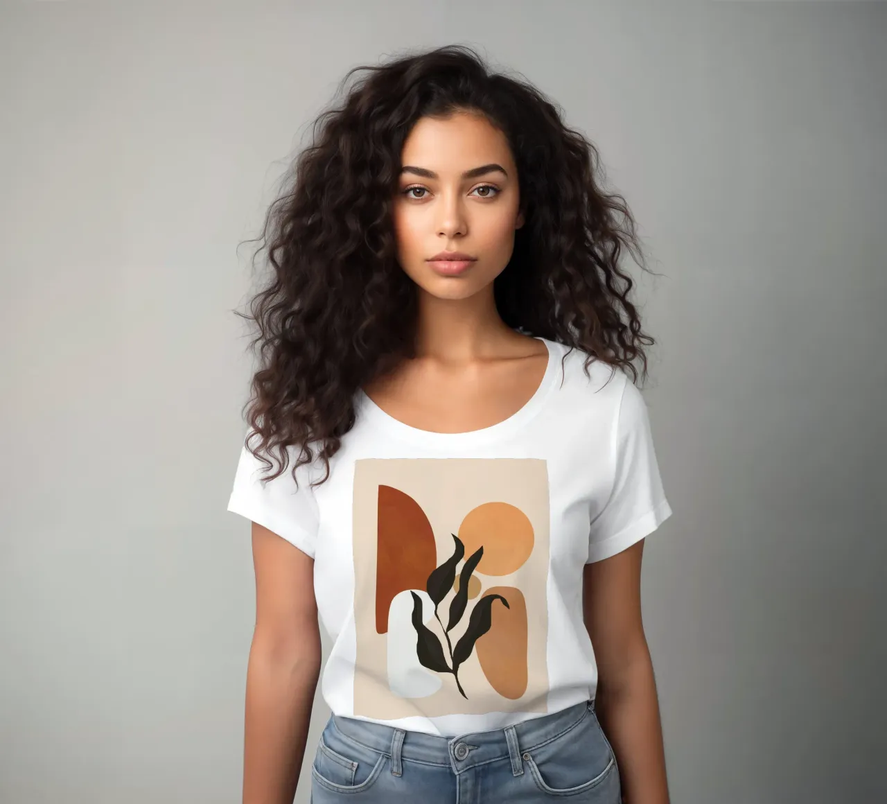 Minimal Abstract Shapes 12 dames t-shirt getailleerd van Flow Line