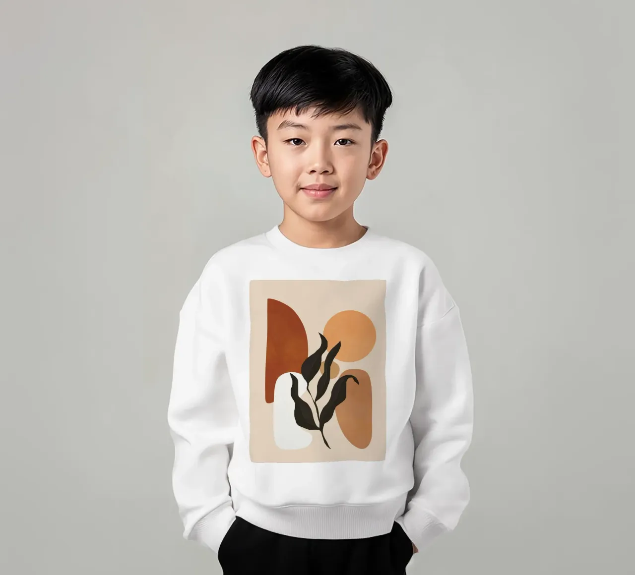 Minimal Abstract Shapes 12 felpa bambino da Flow Line