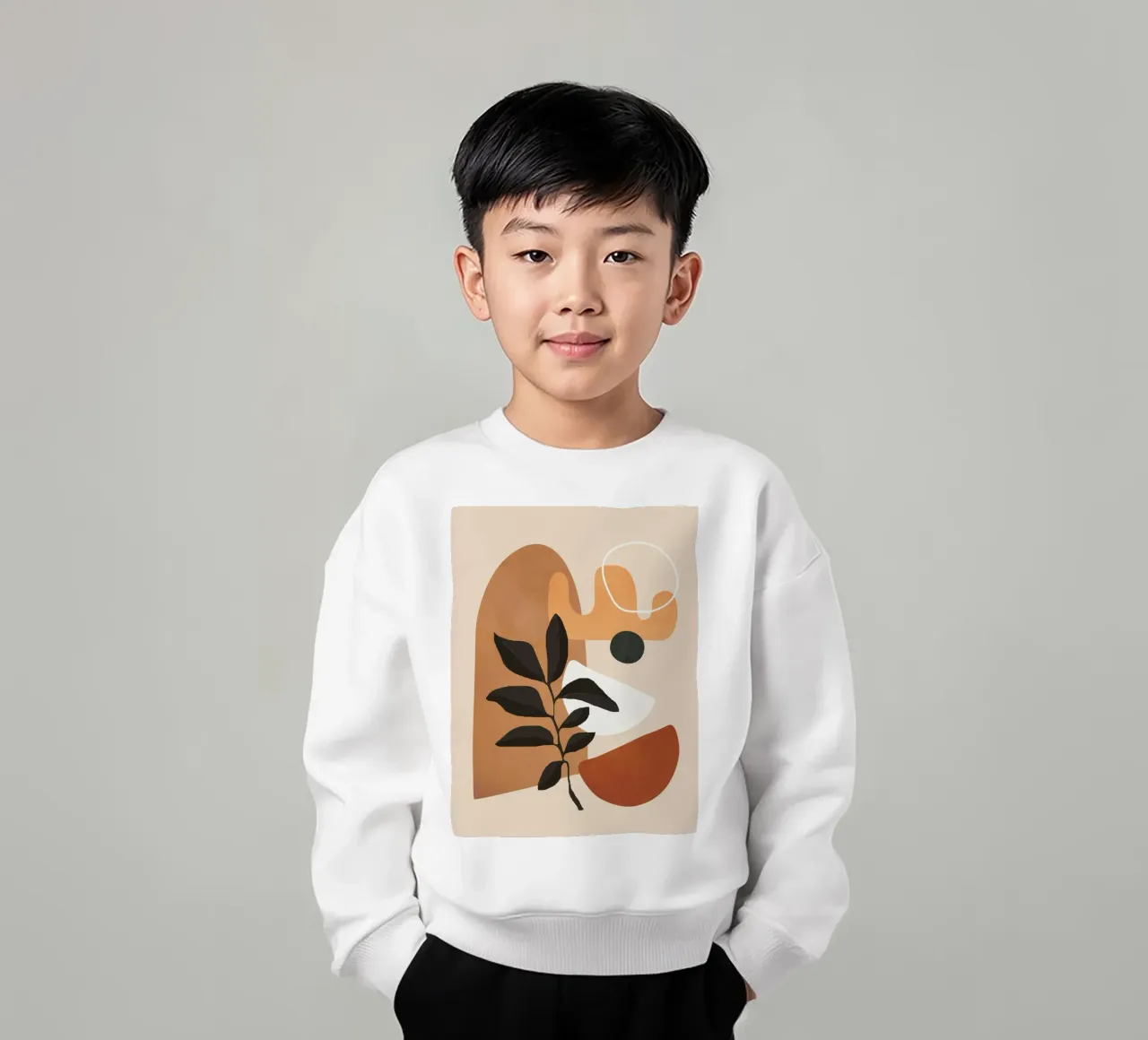 Minimal Abstract Shapes 13 kids sweatshirt by Flow Line