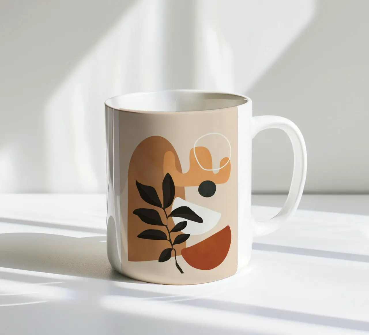 Minimal Abstract Shapes 13 taza de cerámica de Flow Line