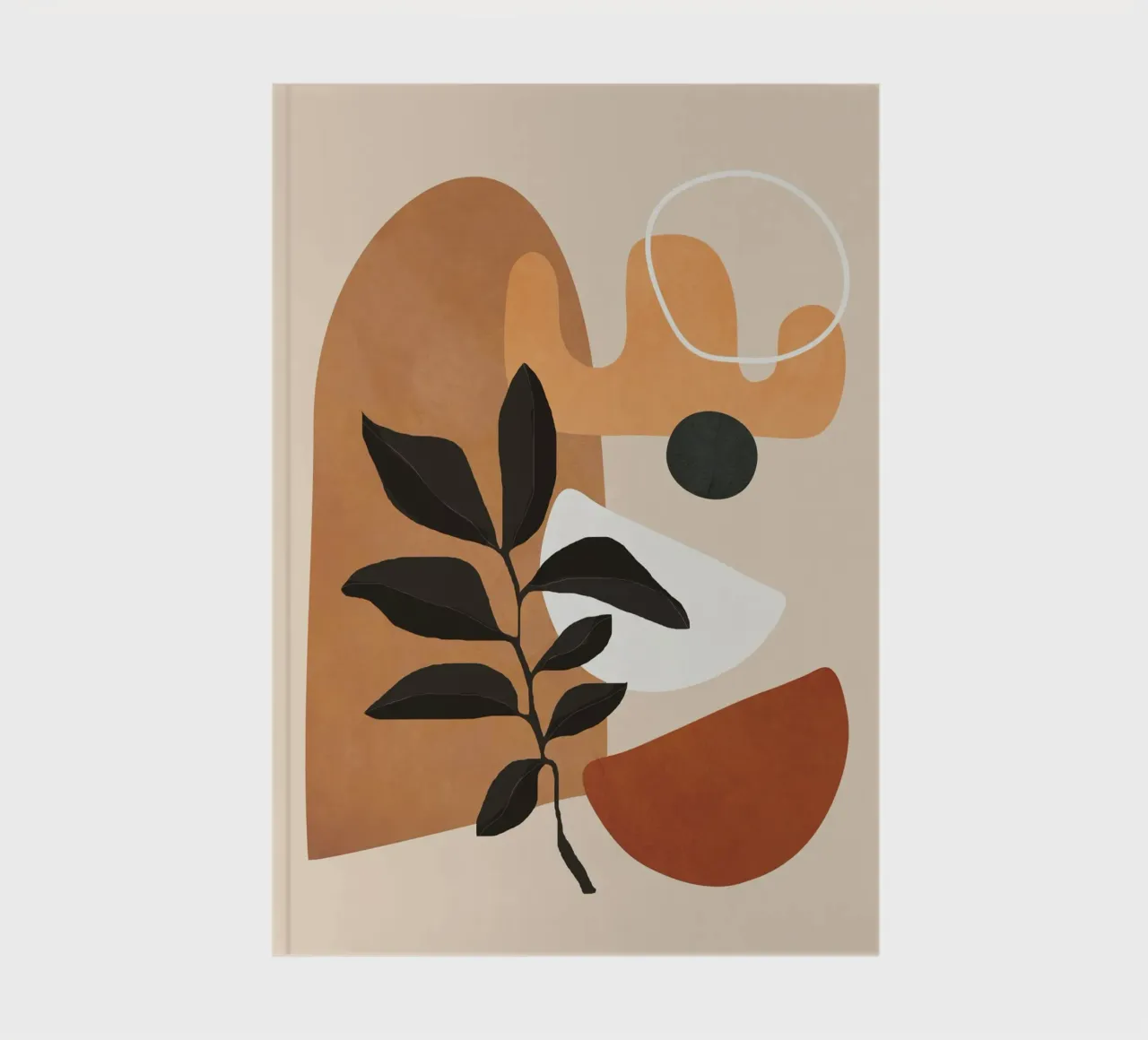 Minimal Abstract Shapes 13 Notizbuch von Flow Line