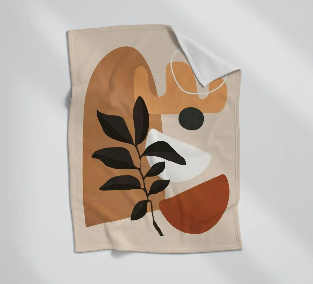 Minimal Abstract Shapes 13 fleece blanket by Flow Line