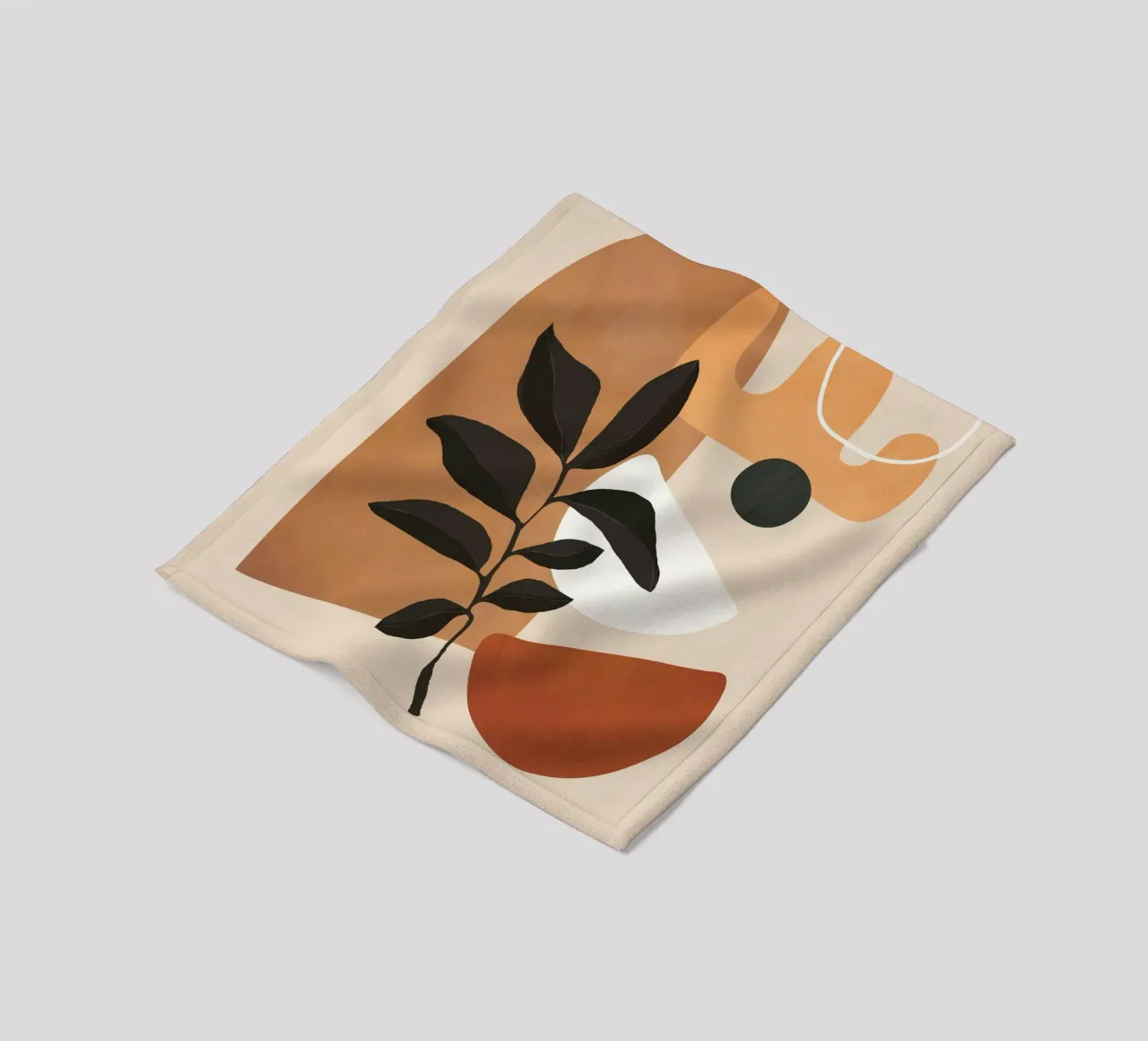 Minimal Abstract Shapes 13 fleece blanket by Flow Line