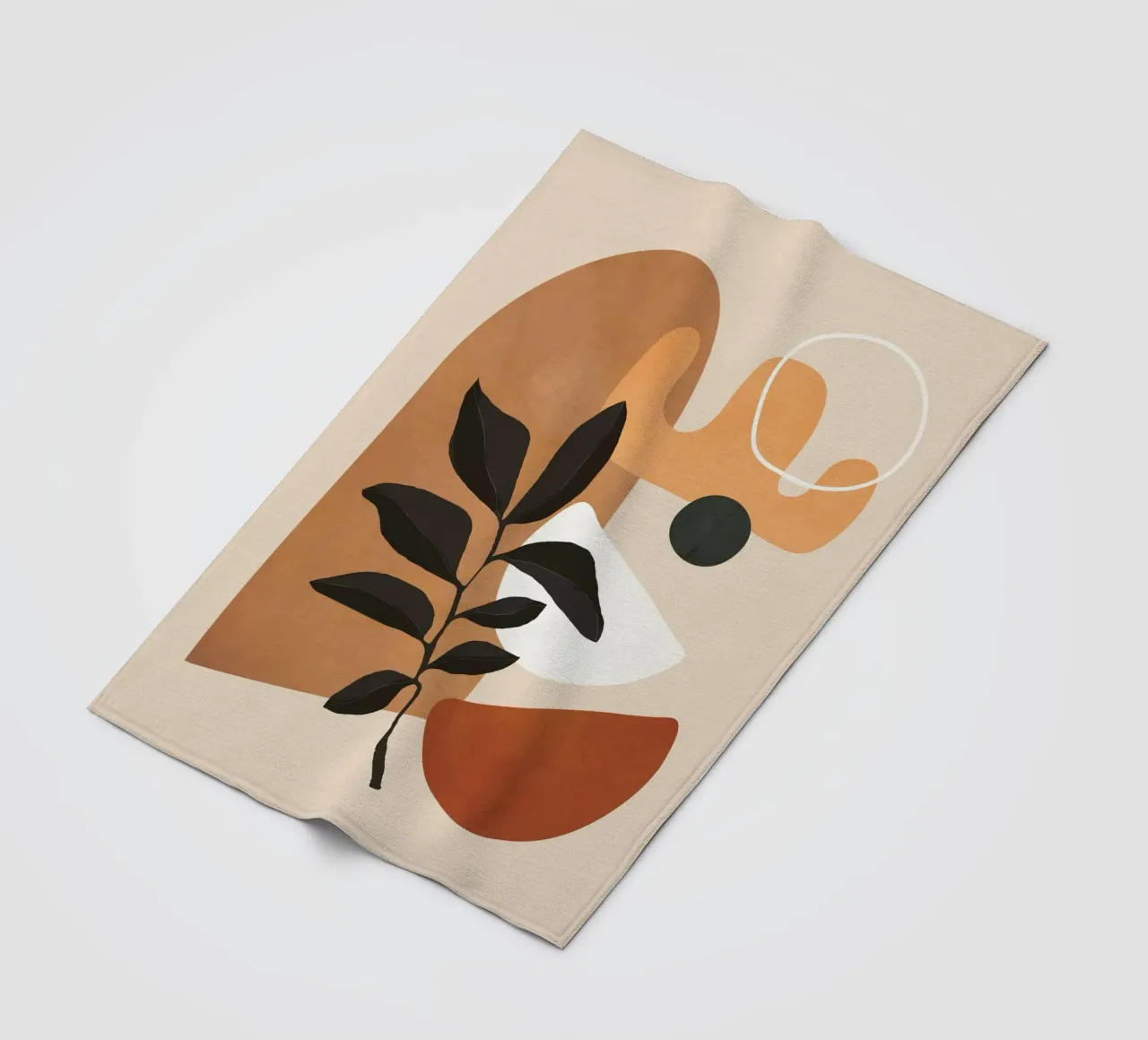 Minimal Abstract Shapes 13 fleece blanket by Flow Line