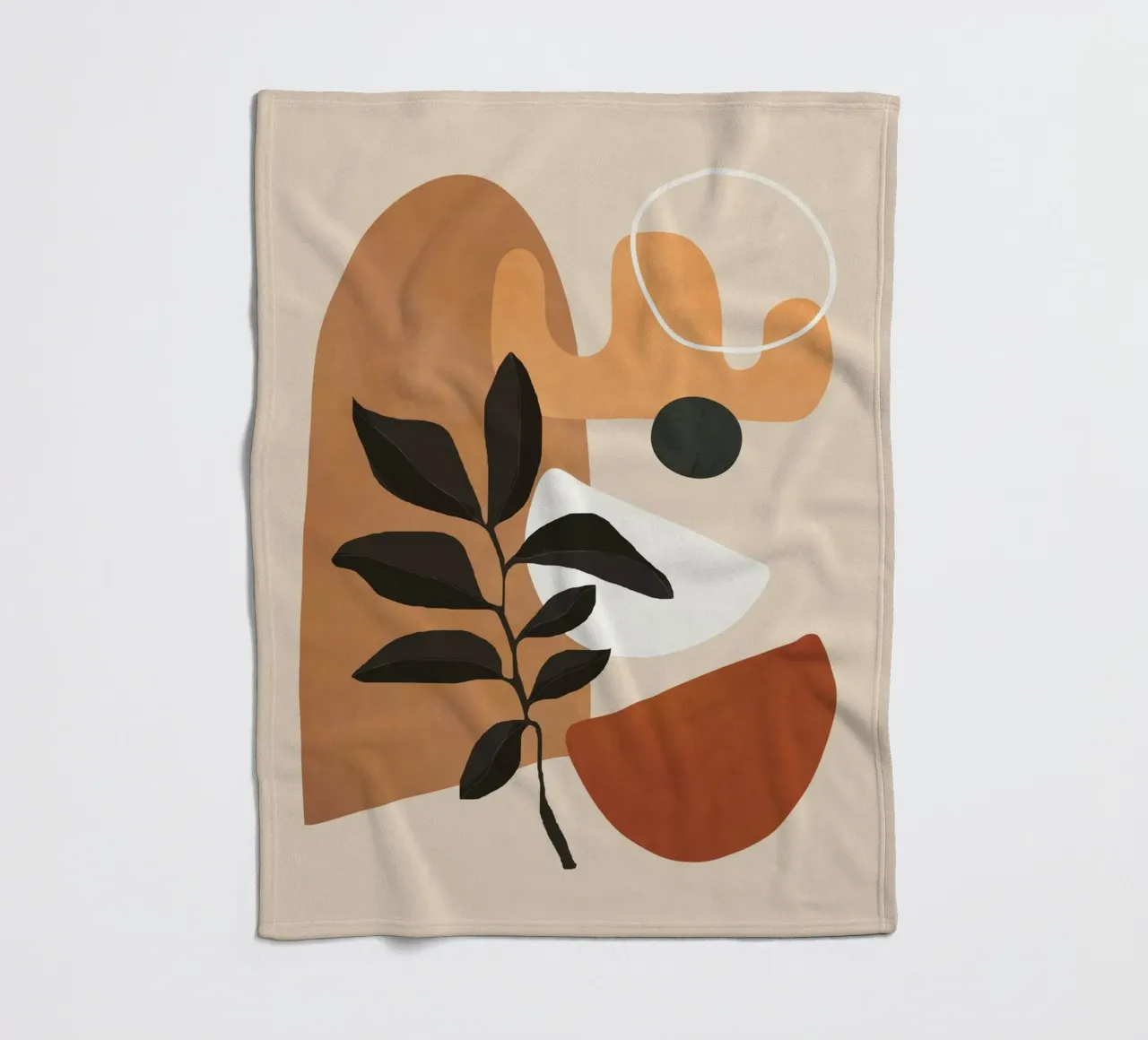 Minimal Abstract Shapes 13 fleece blanket by Flow Line