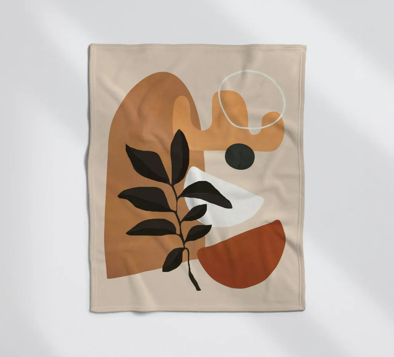 Minimal Abstract Shapes 13 fleece blanket by Flow Line