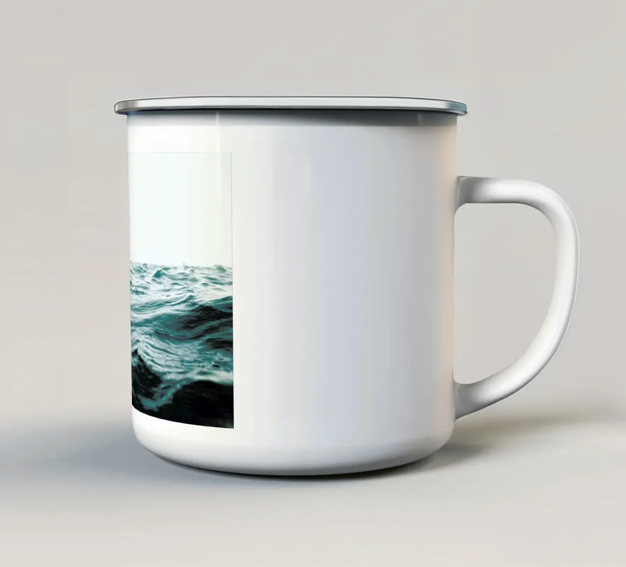 Blue Ocean Waves tazza in smalto da Victoria Frost