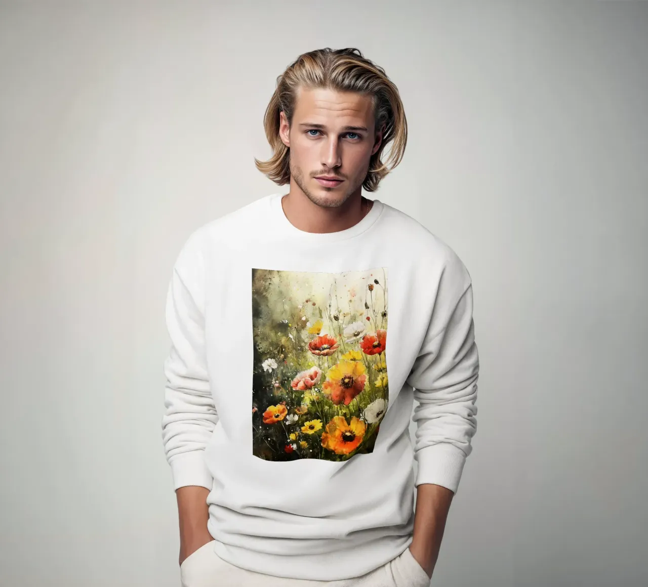 Prato con papaveri felpa da Justyna Jaszke JBJart