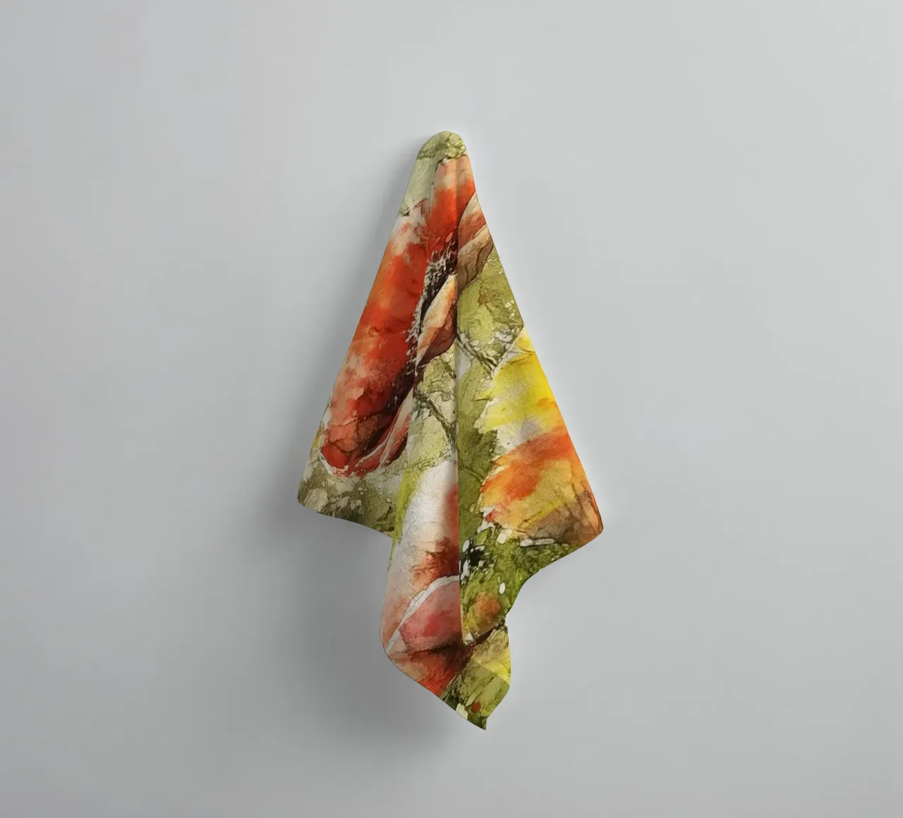 Meadow with poppies towel by Justyna Jaszke JBJart