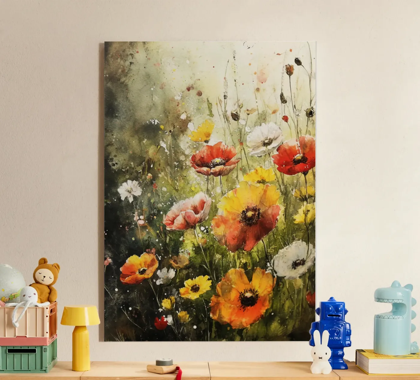 Prato con papaveri plexiglass da Justyna Jaszke JBJart