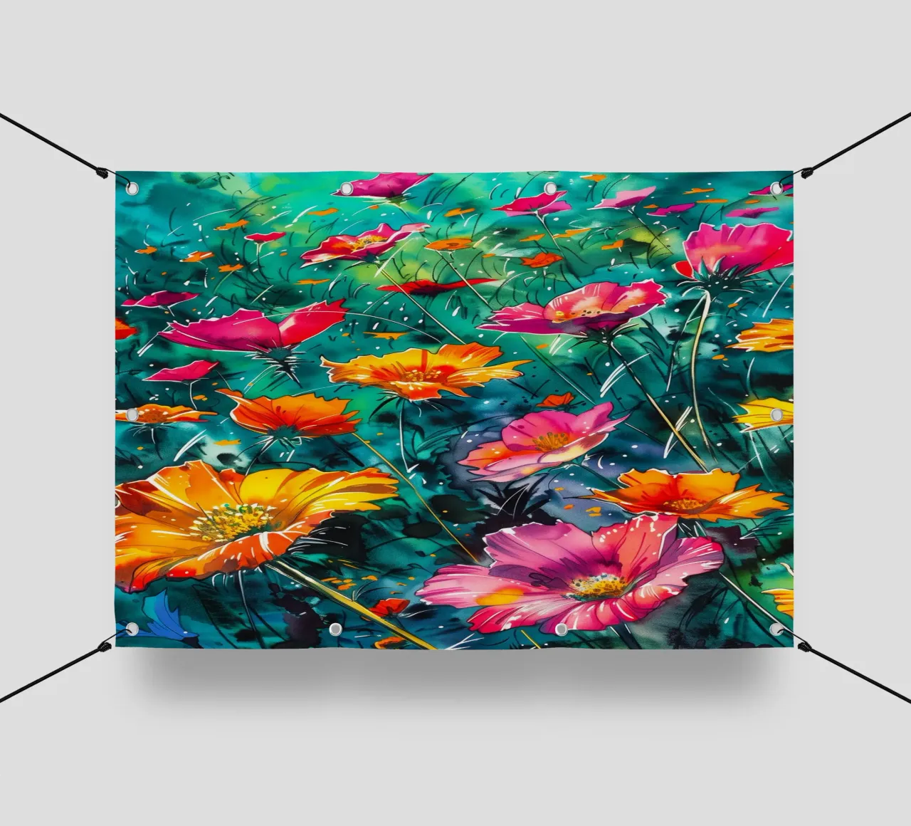 Fiori selvatici telo in pvc da Justyna Jaszke JBJart