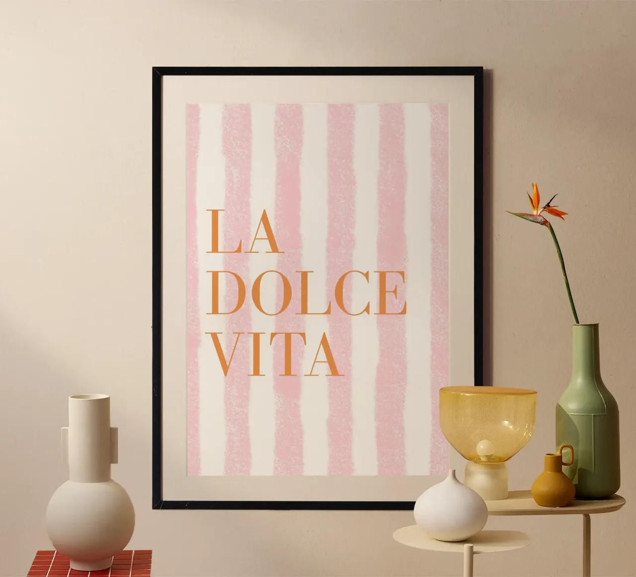 La Dolce Vita, Graphic Print, Italy Wall Art poster by DolceVita