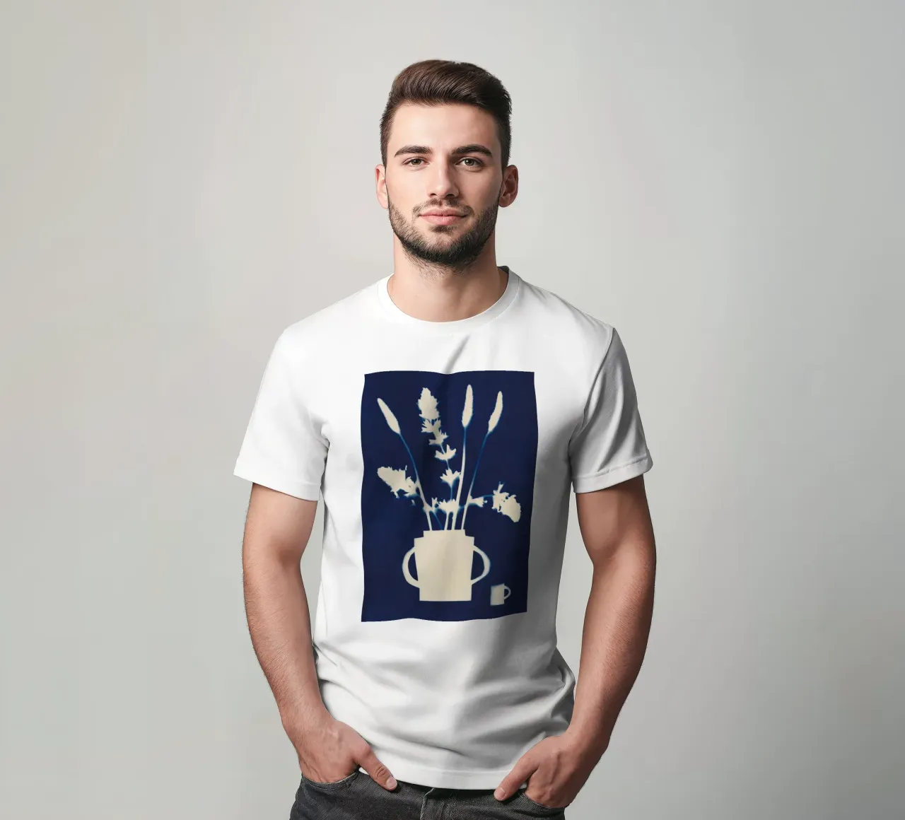 Studi di natura morta in cianotipia #6 t-shirt da Alisa Galitsyna