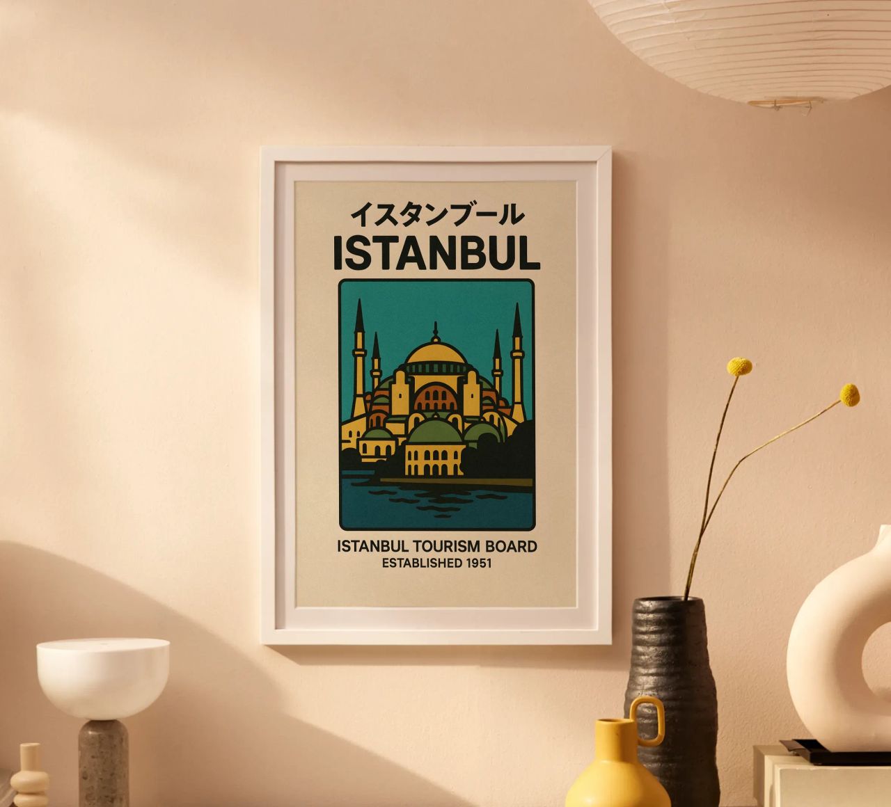 World Icons – Retro Travel Series - Istanbul View Poster von Studio Mooodz