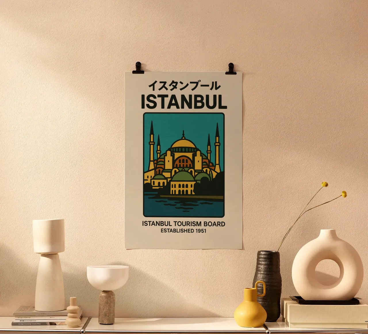 World Icons – Retro Travel Series - Istanbul View hahnemühle by Studio Mooodz