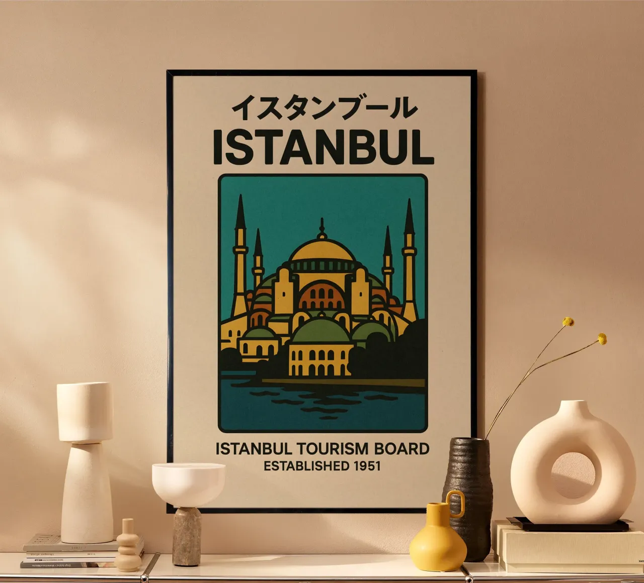 World Icons – Retro Travel Series - Istanbul View hahnemühle by Studio Mooodz