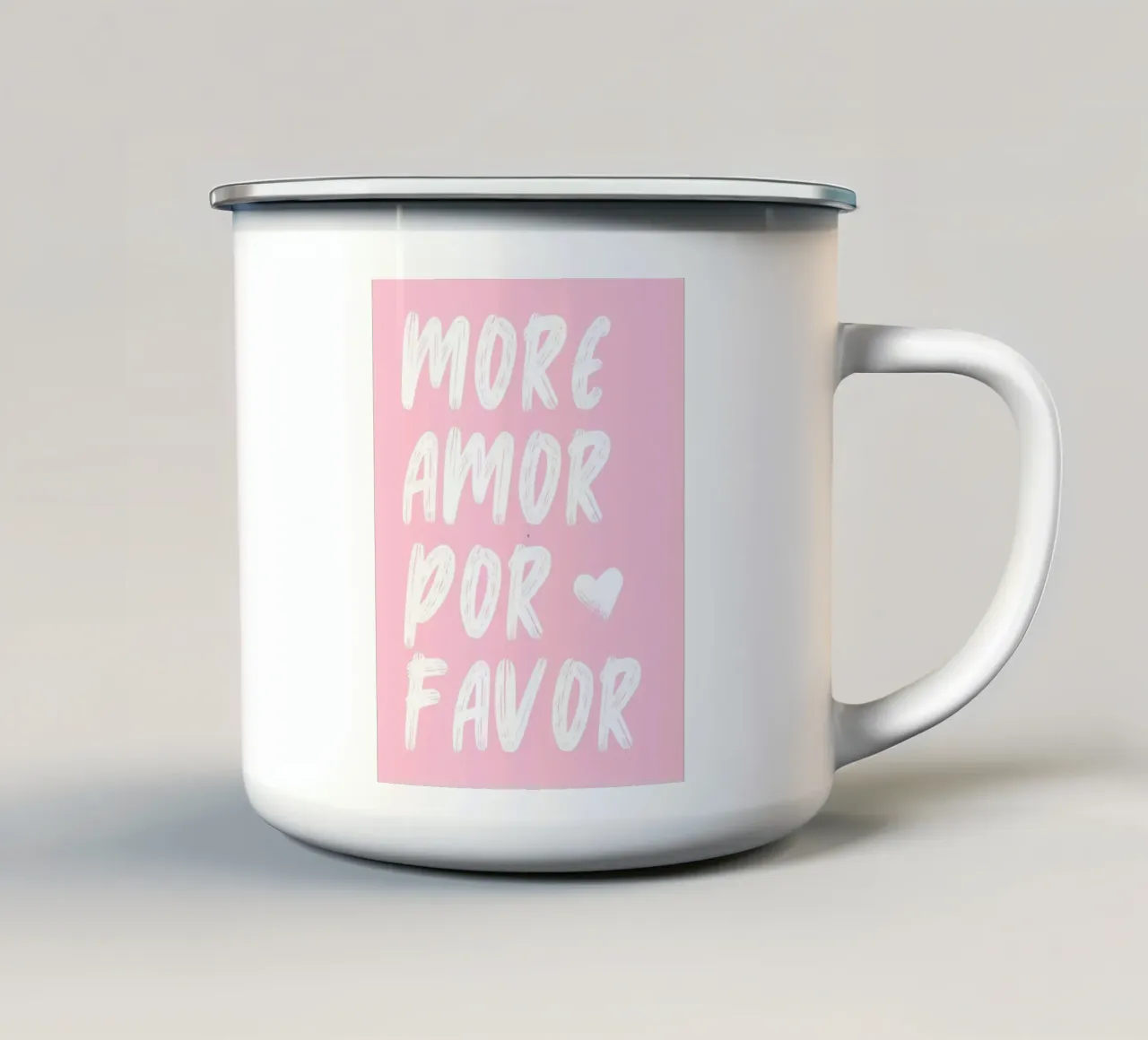 Più amore per favore tazza in smalto da DolceVita
