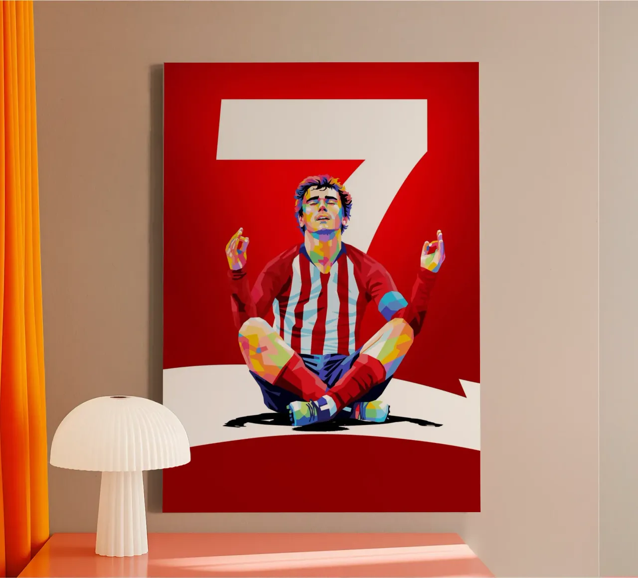 Antoine Griezmann tela con Cornice a cassetta da WPAP MALANG