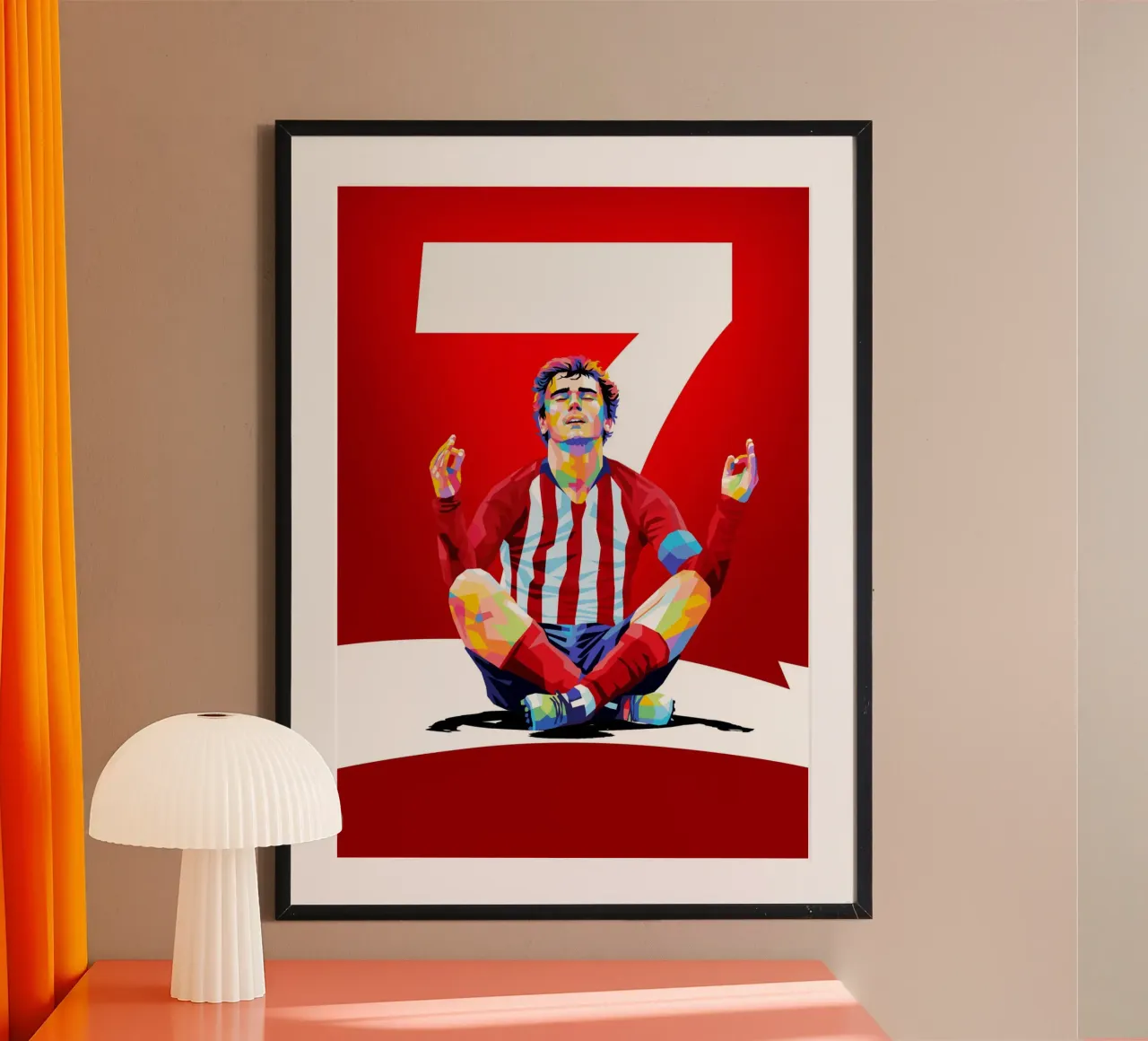 Antoine Griezmann poster con telaio in alluminio da WPAP MALANG