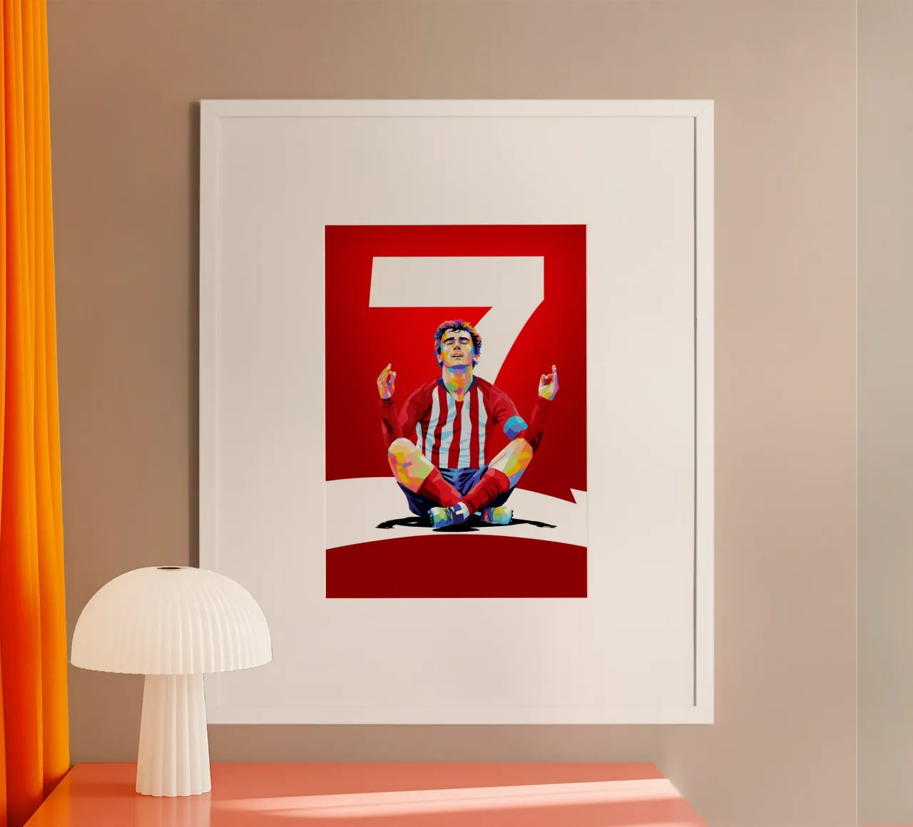Antoine Griezmann poster con telaio in alluminio da WPAP MALANG