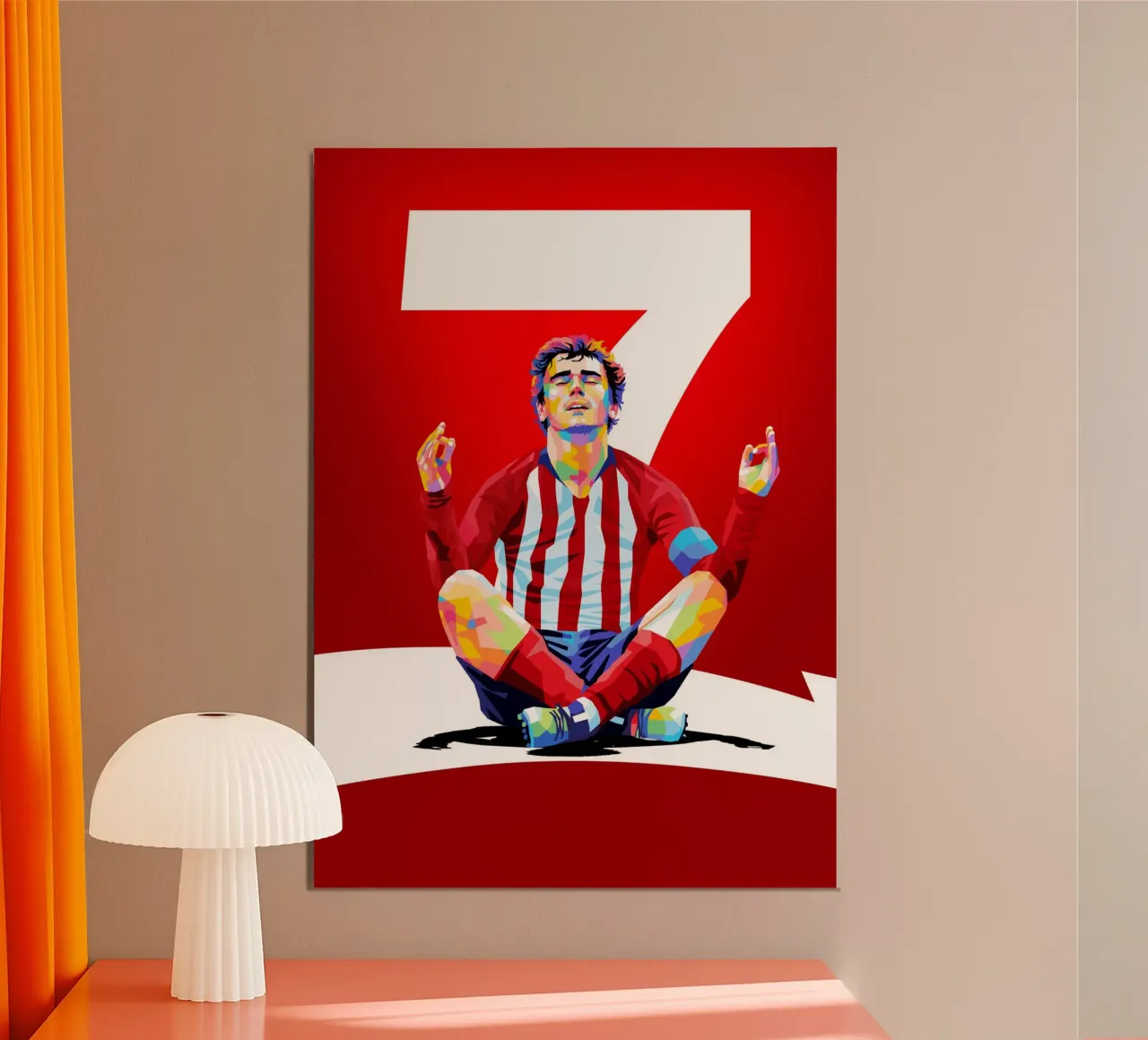 Antoine Griezmann poster con telaio in alluminio da WPAP MALANG
