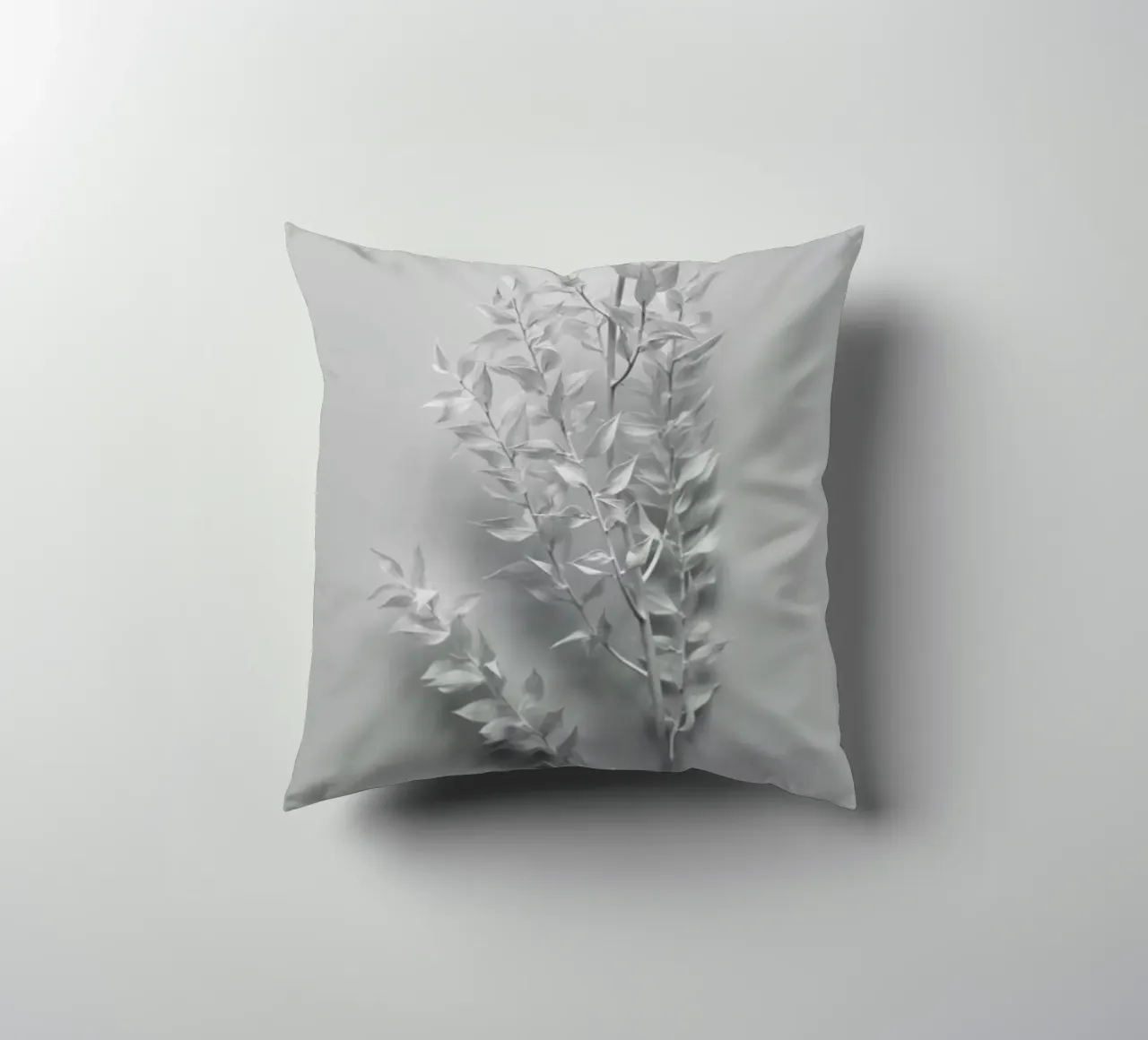 Minimal White Branch cuscino da Studio Nahili