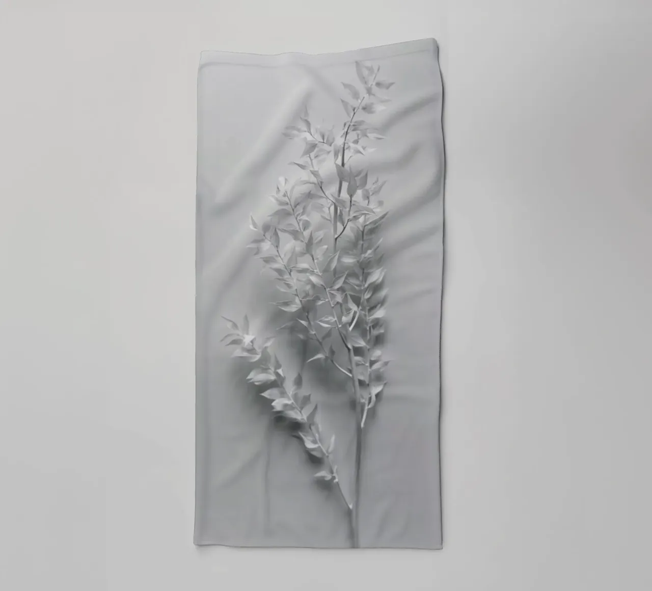 Minimal White Branch asciugamano da bagno da Studio Nahili