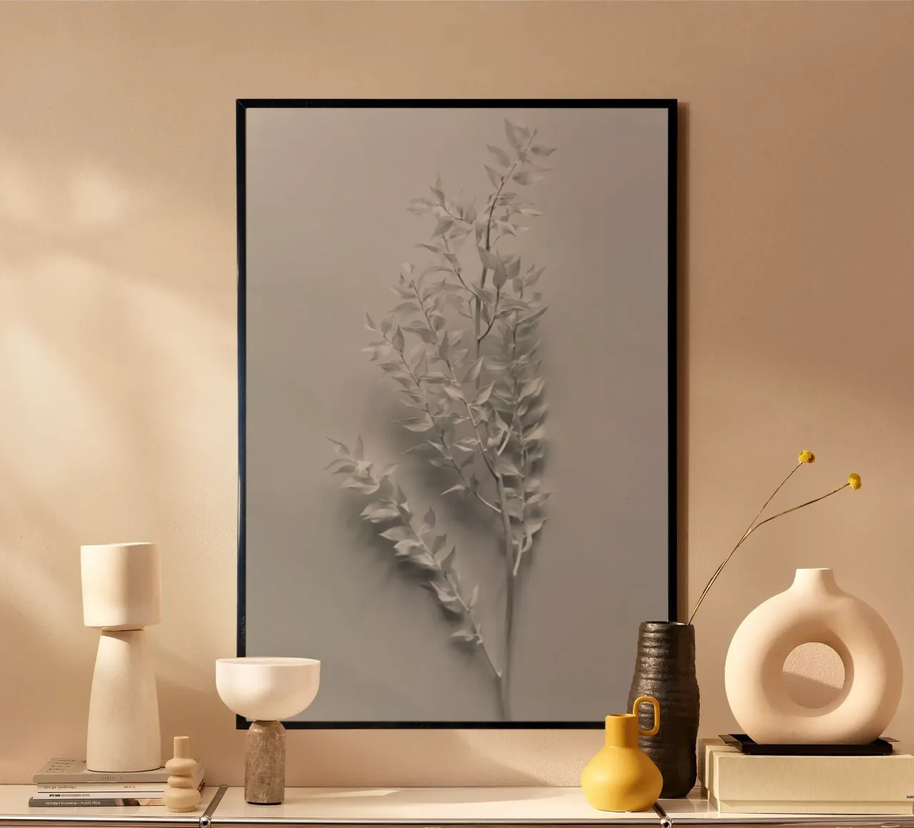 Minimal White Branch carta hahnemühle da Studio Nahili