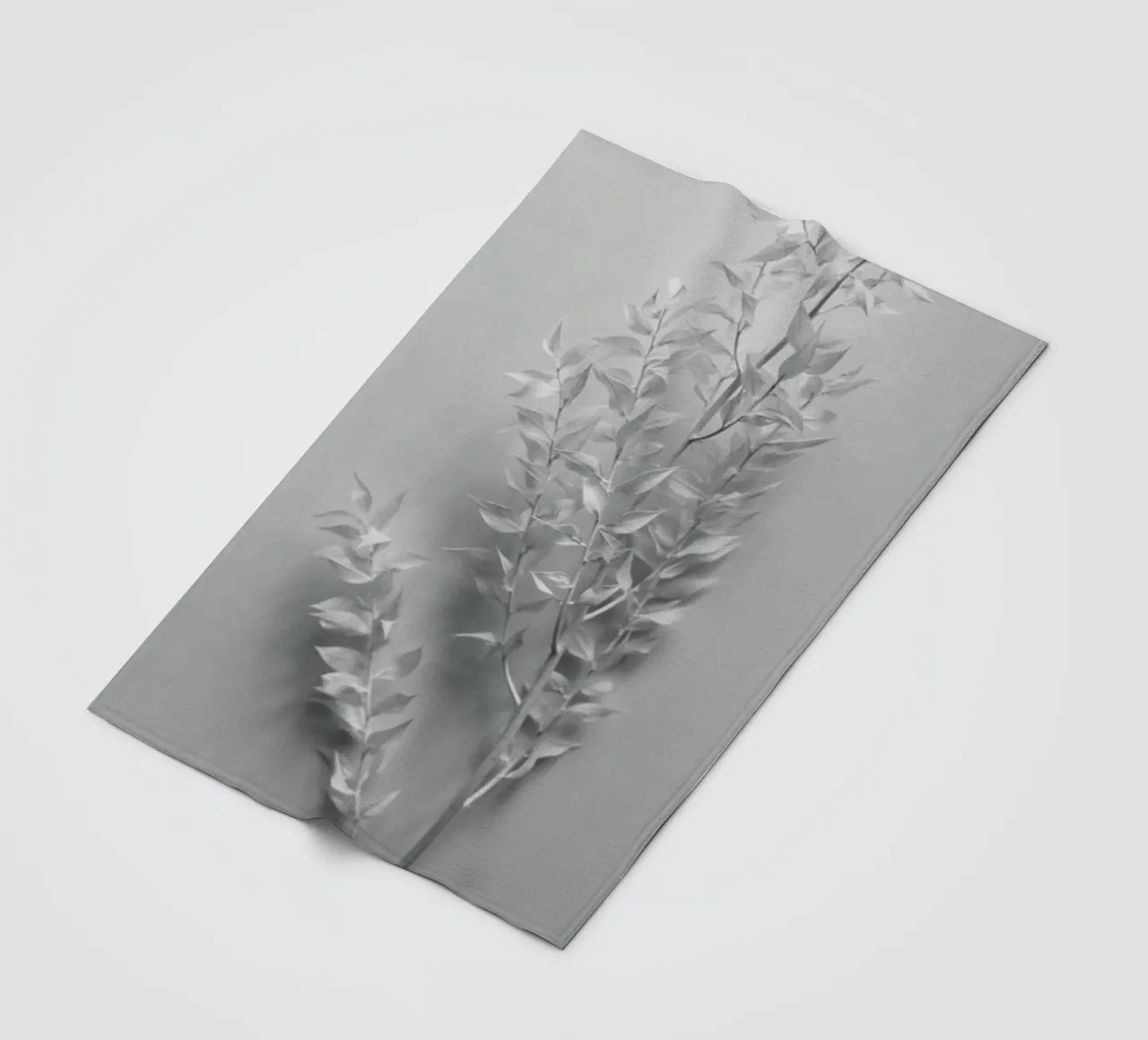 Minimal White Branch coperta in pile da Studio Nahili