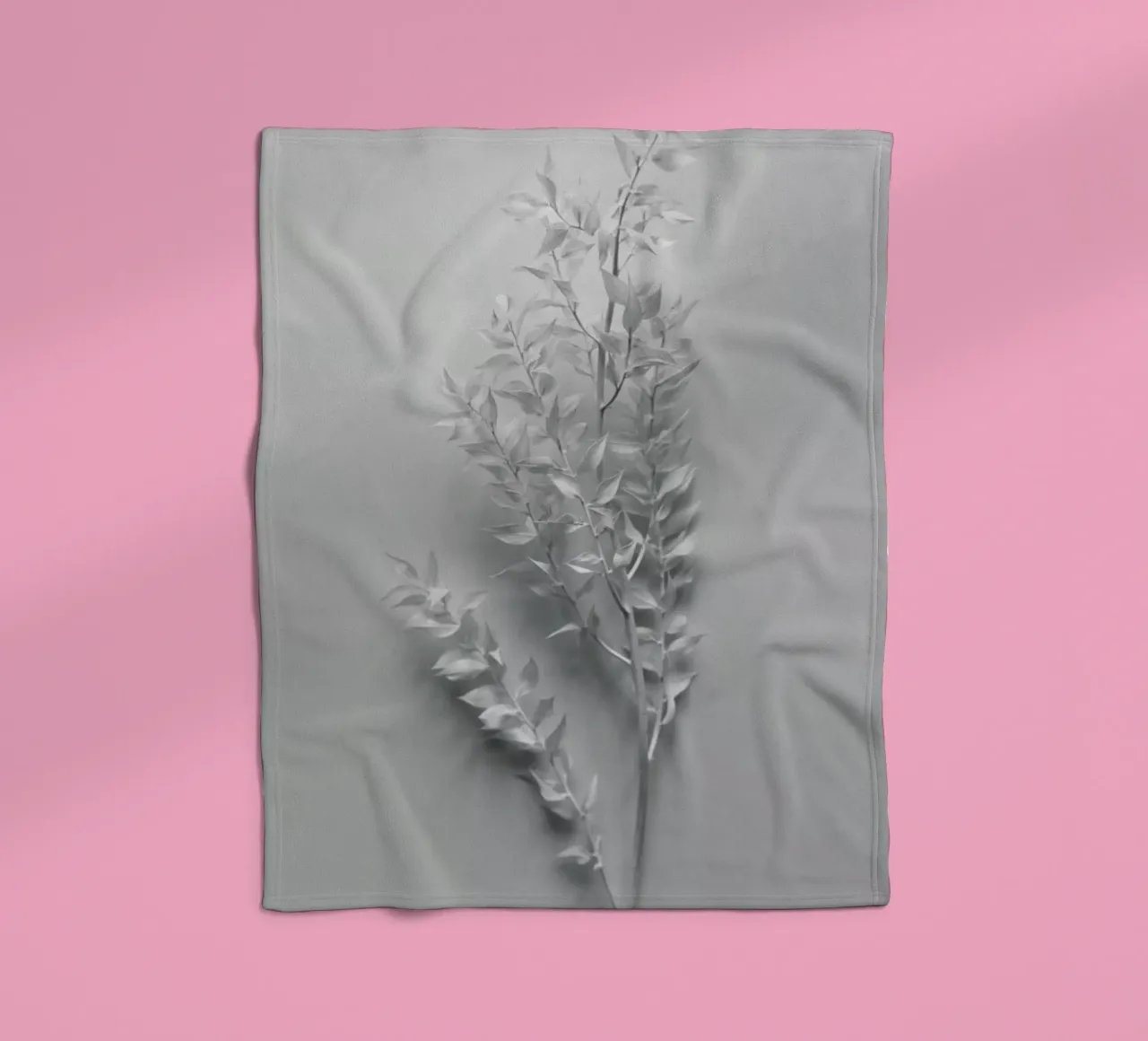 Minimal White Branch coperta in pile da Studio Nahili