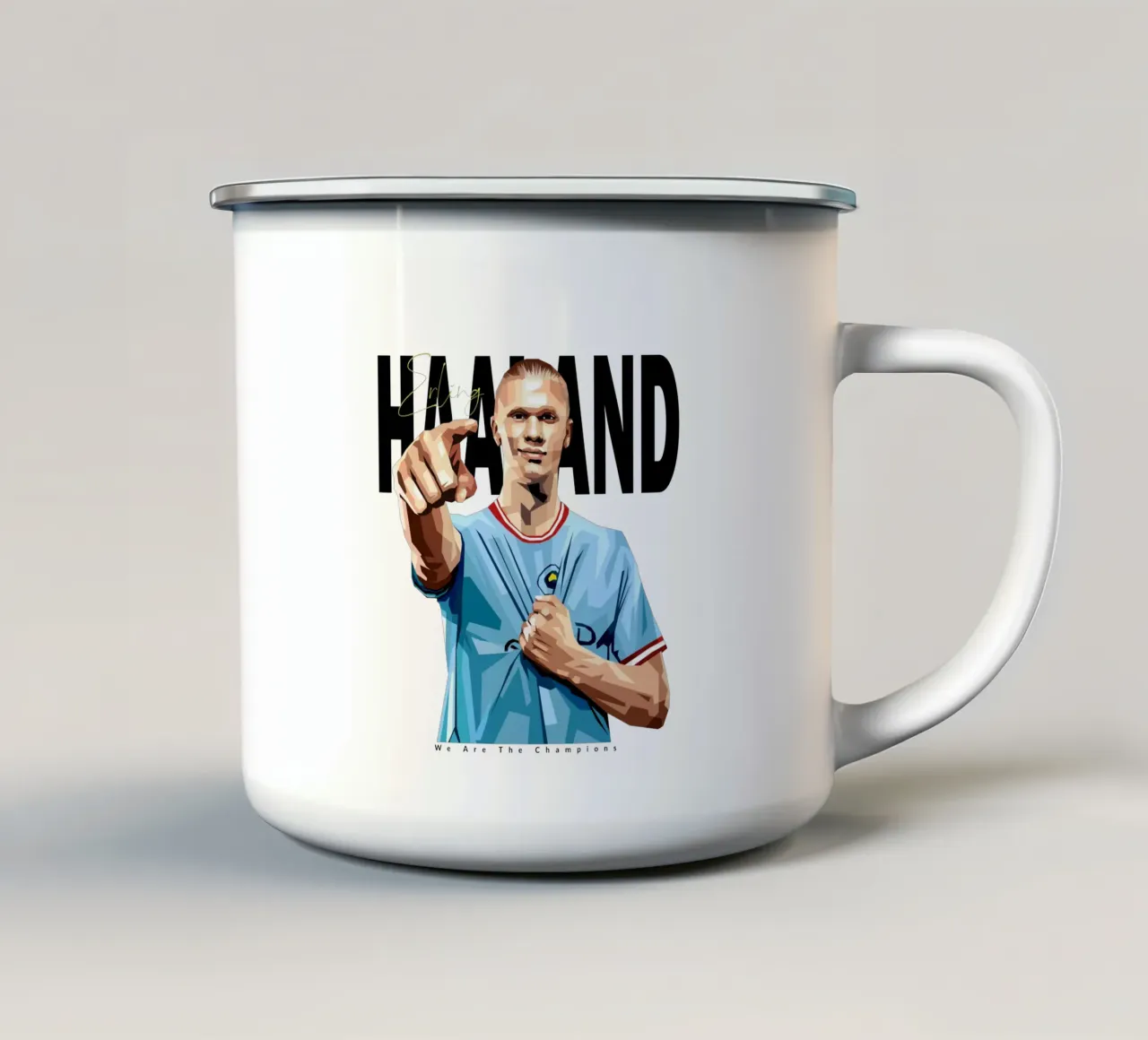 Erling Haaland tazza in smalto da WPAP MALANG