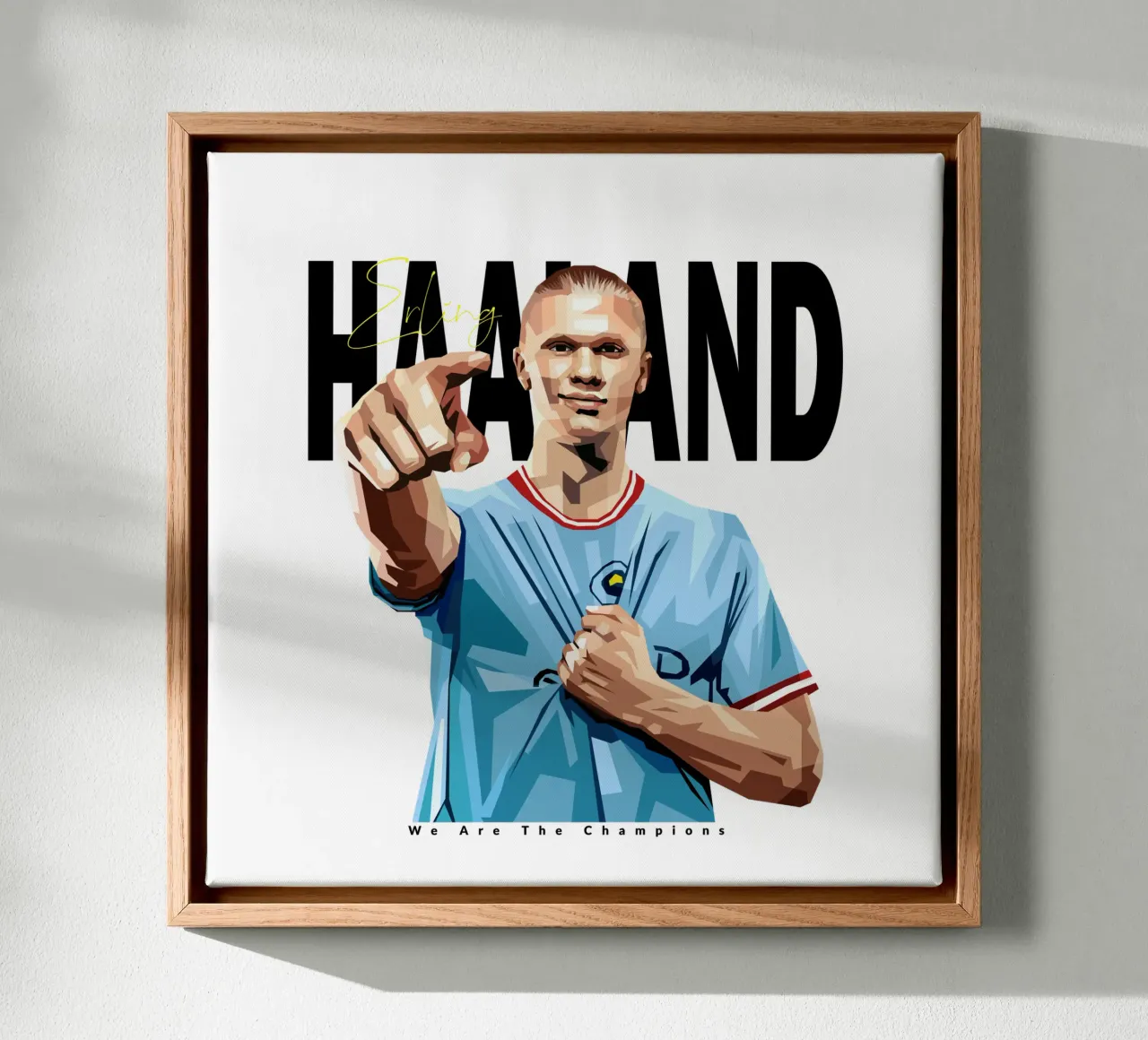 Erling Haaland canvas met Baklijst van WPAP MALANG