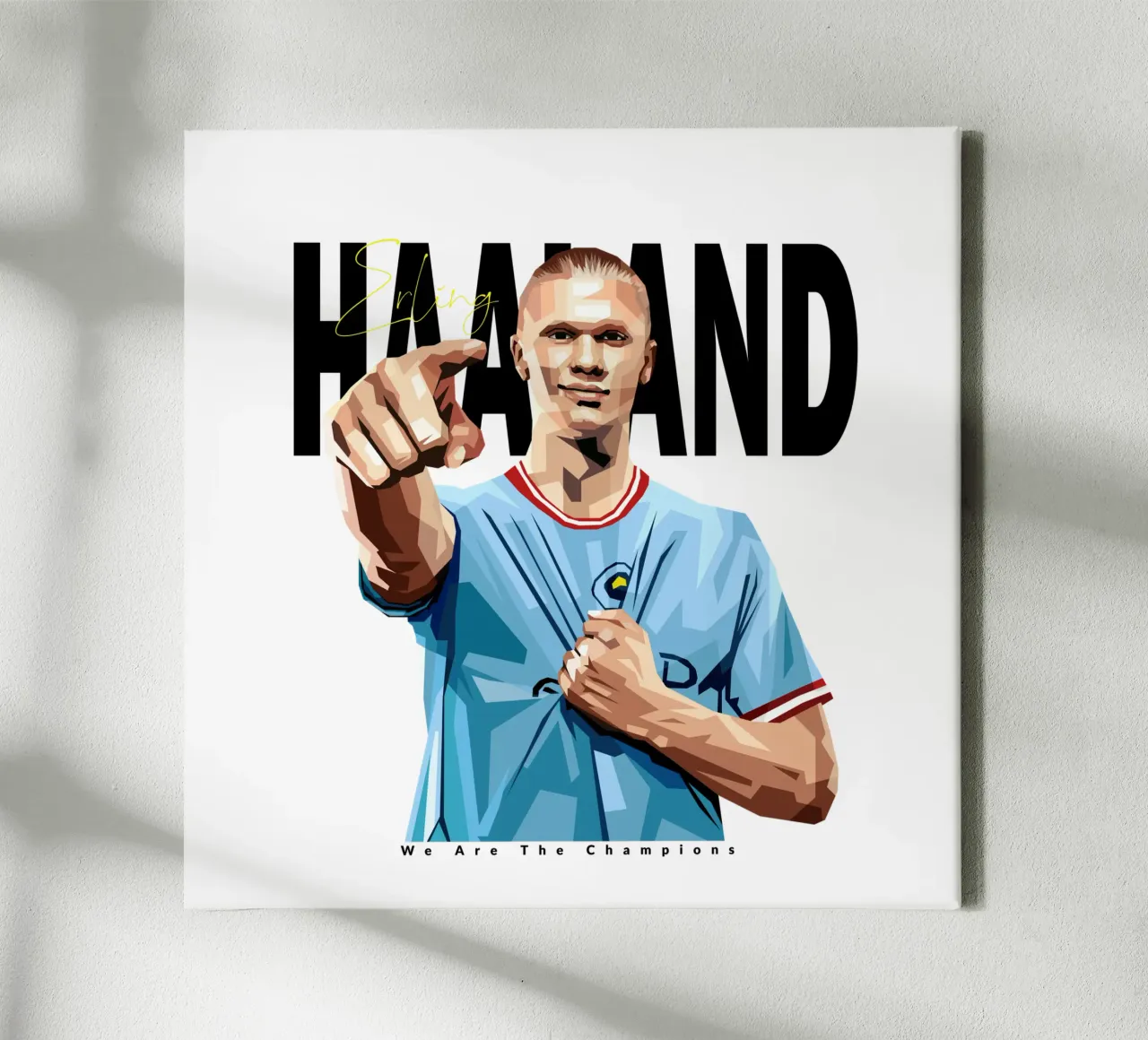 Erling Haaland canvas met Baklijst van WPAP MALANG