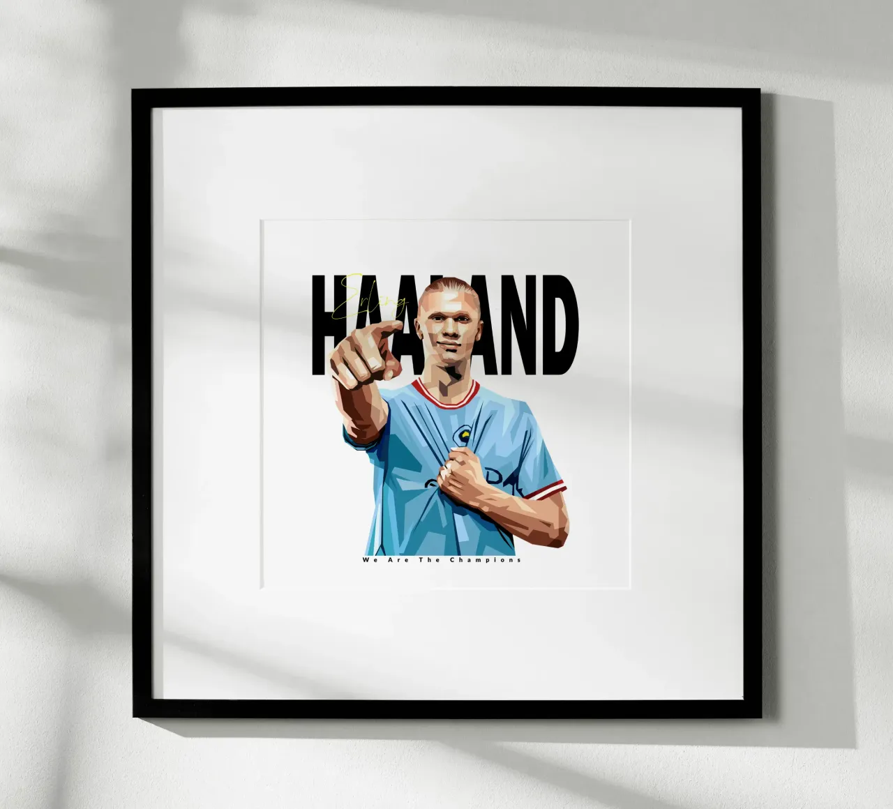 Erling Haaland poster con telaio in alluminio da WPAP MALANG