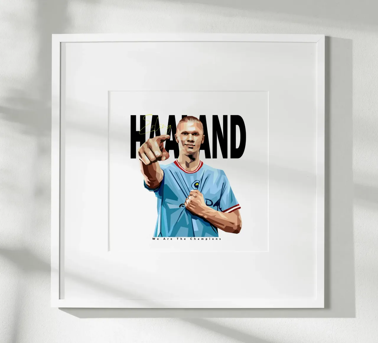 Erling Haaland poster con telaio in alluminio da WPAP MALANG