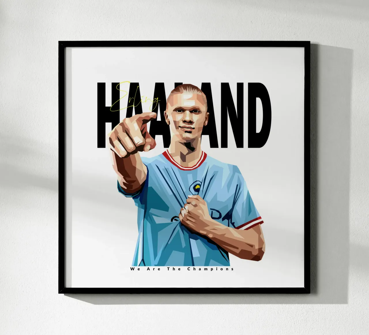 Erling Haaland poster con telaio in alluminio da WPAP MALANG