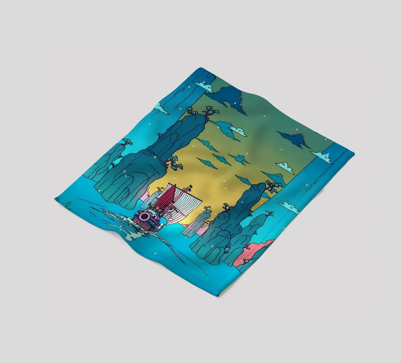 Sunny go fleece blanket by Waylons Studio