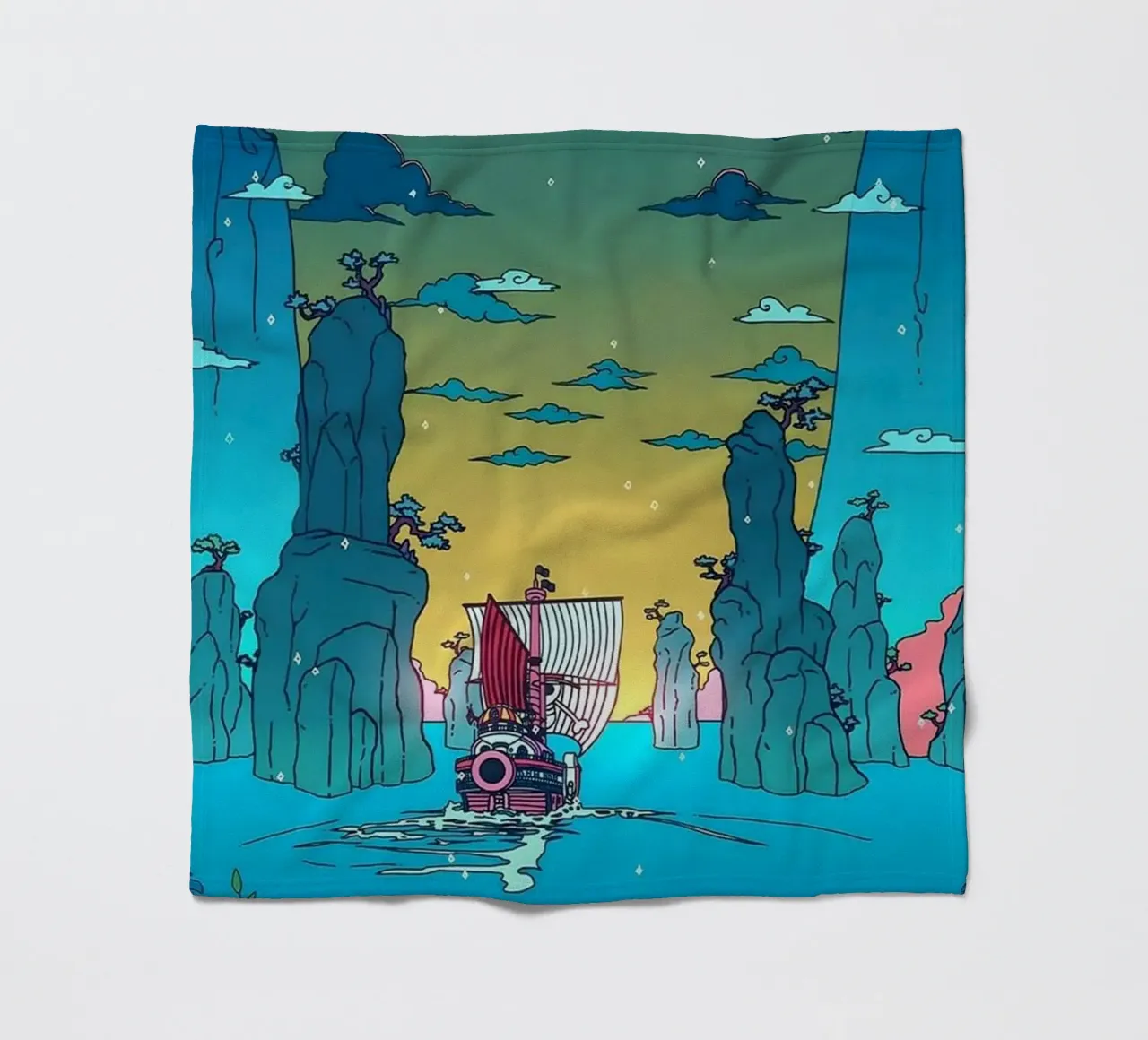 Sunny go fleece blanket by Waylons Studio