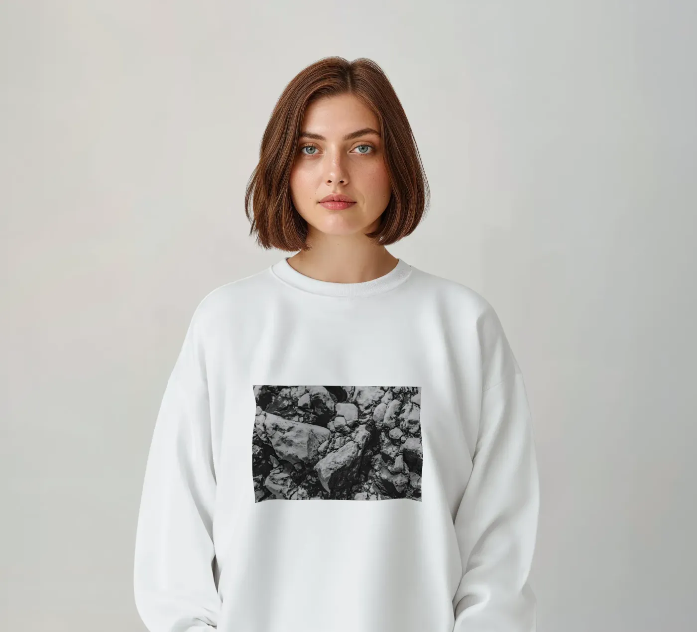 Solid stone structure sweatshirt by Carinaprint