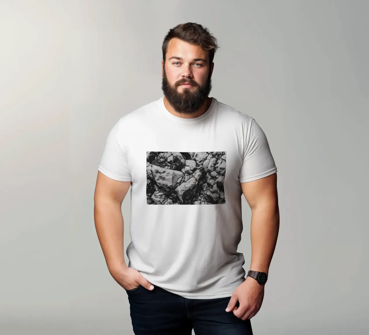Solid stone structure t-shirt by Carinaprint